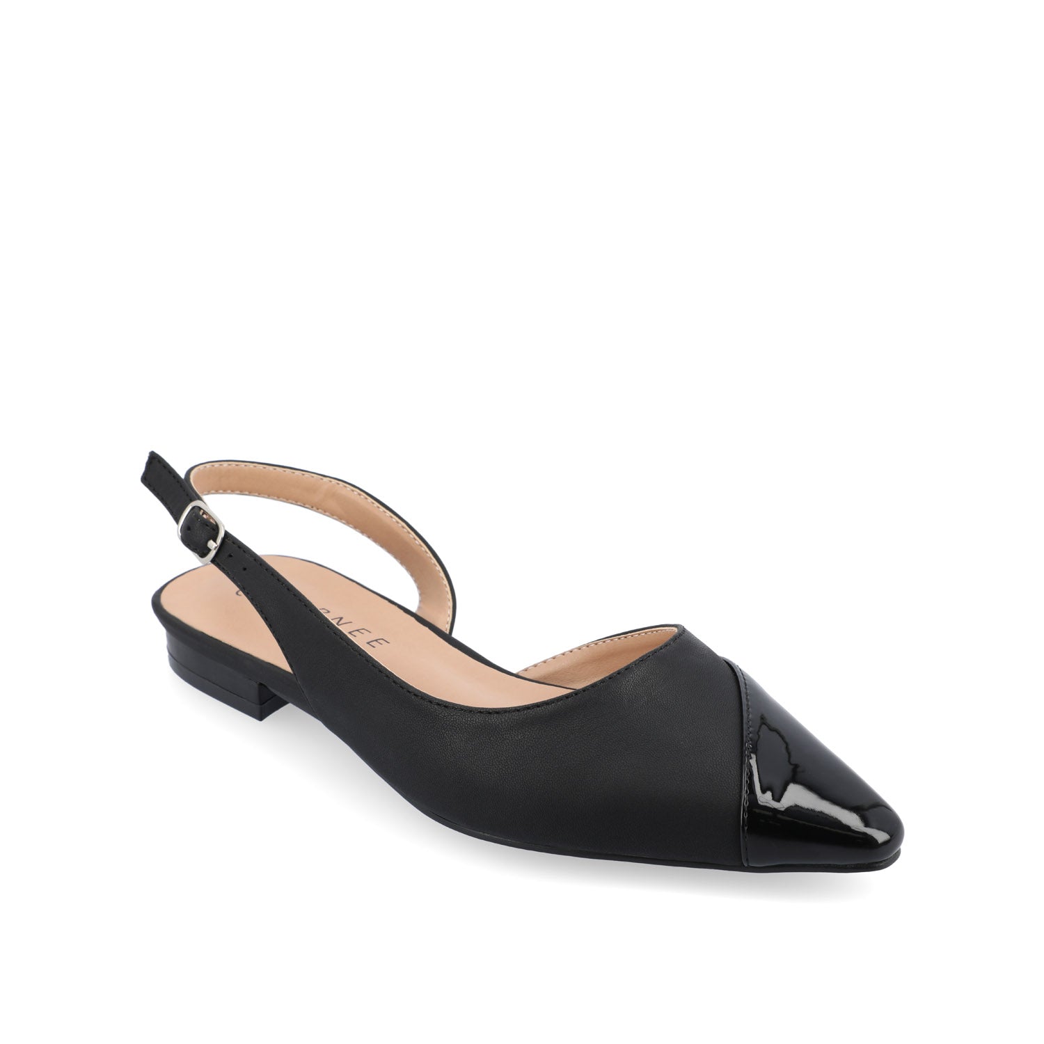 DAPHNNE BALLET FLATS IN TWEED FABRIC - Black