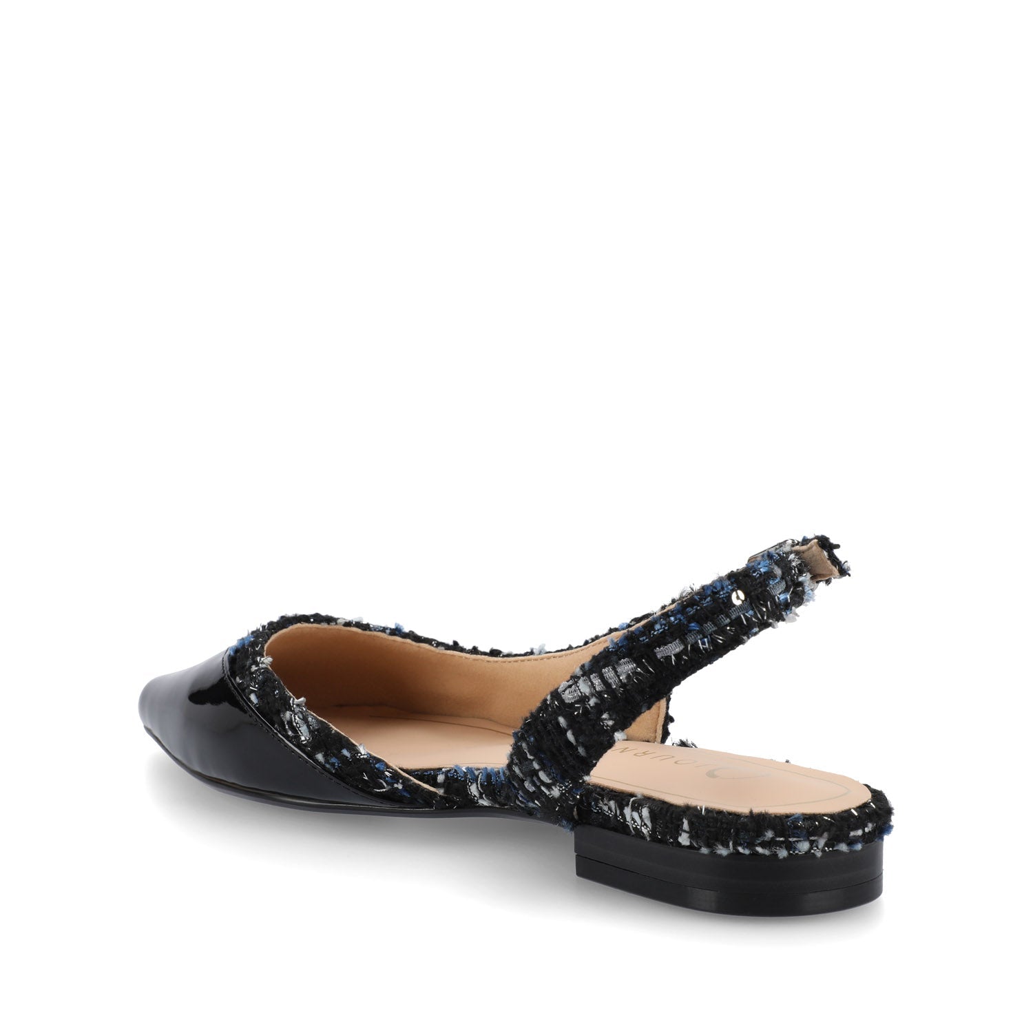 DAPHNNE BALLET FLATS IN TWEED FABRIC STATEMENT - Black Tweed