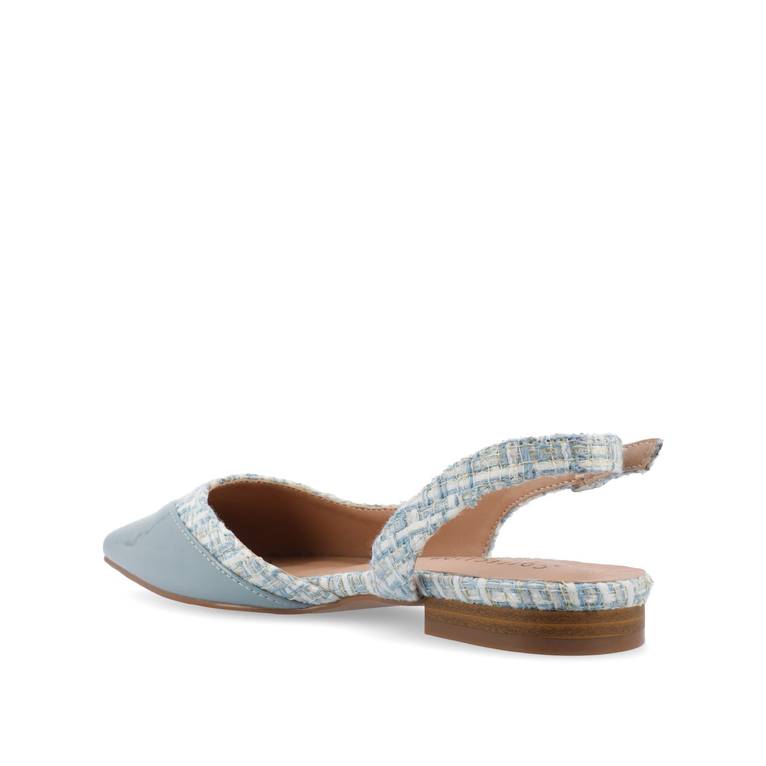 DAPHNNE BALLET FLATS IN TWEED FABRIC - Blue Tweed