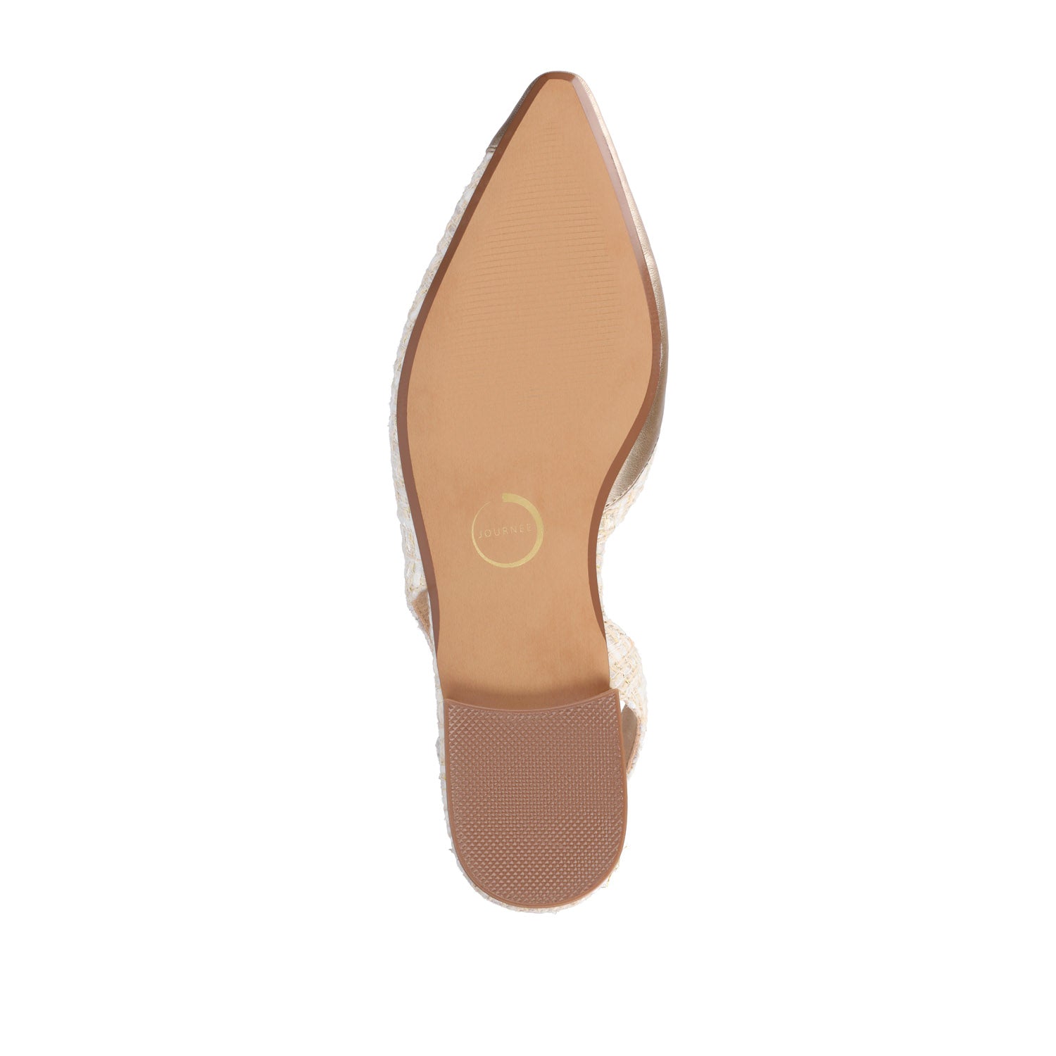 DAPHNNE BALLET FLATS IN TWEED FABRIC - Champagne