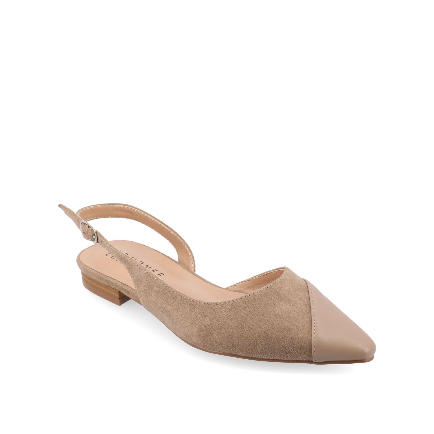 DAPHNNE BALLET FLATS IN TWEED FABRIC - Taupe