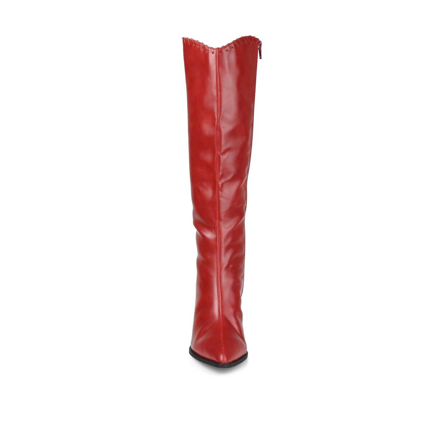DARIA COWGIRL BOOTS IN VEGAN LEATHER - Red PU