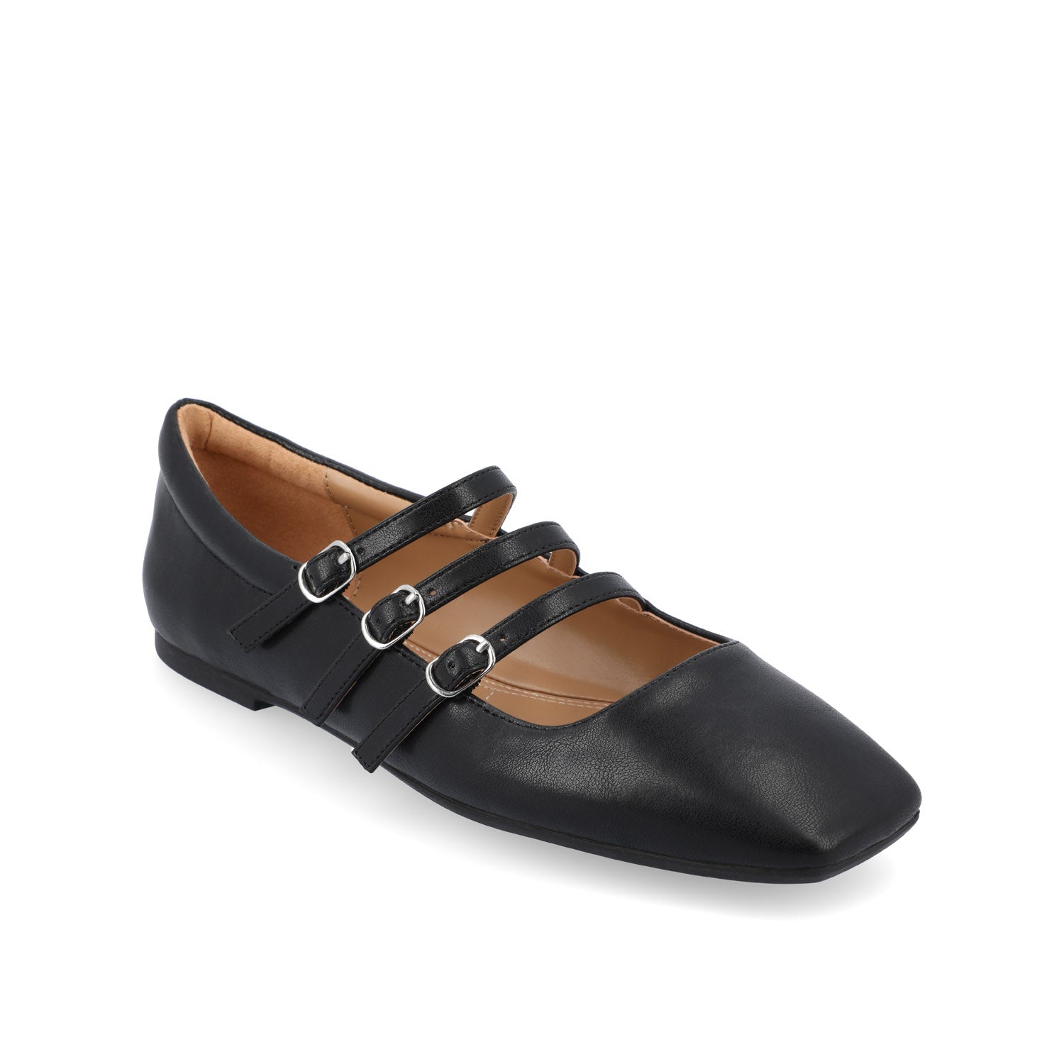 DARLIN VEGAN LEATHER FLATS IN WIDE