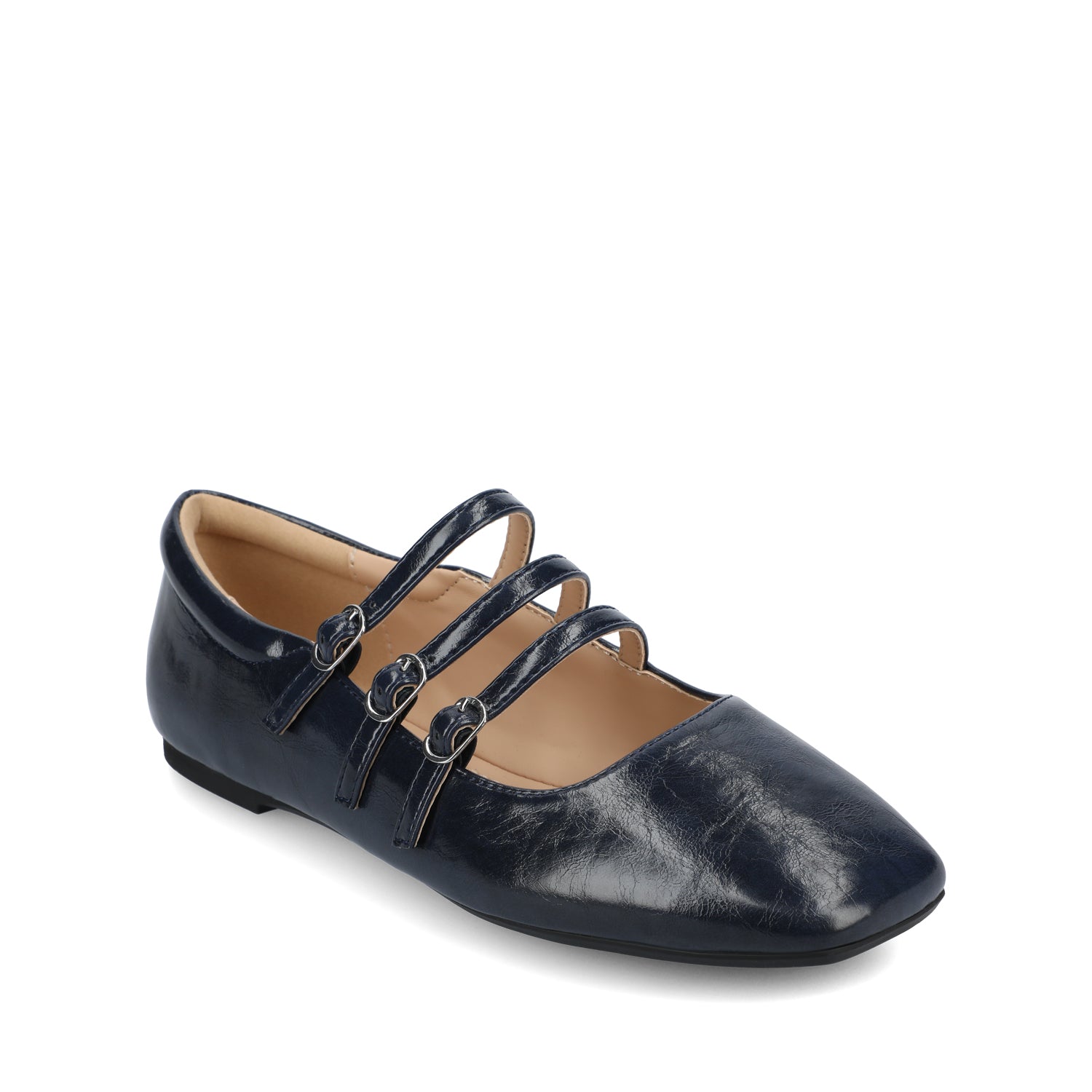 DARLIN BALLET FLATS IN STATEMENT - Crinkle Navy