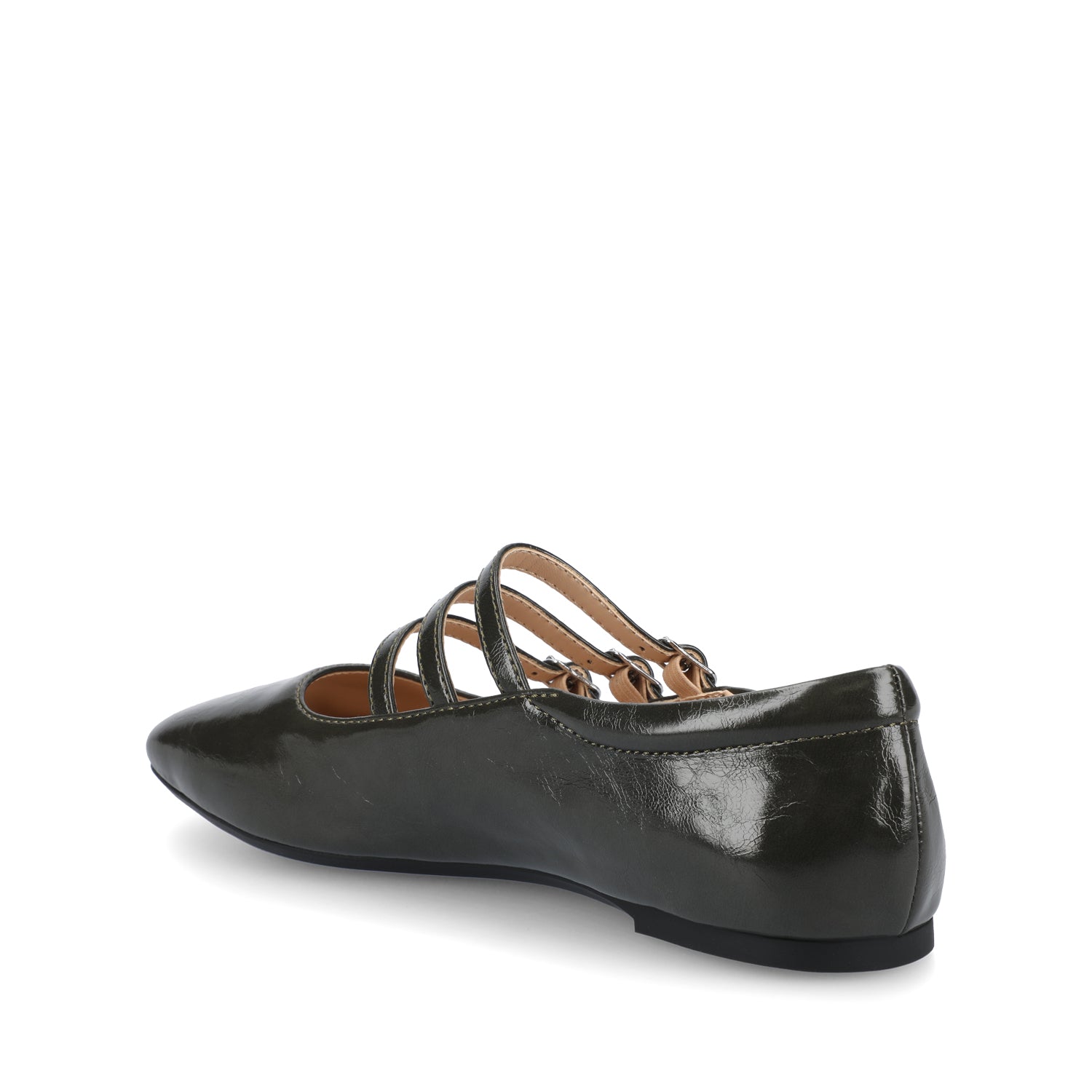 DARLIN BALLET FLATS IN STATEMENT - Crinkle Olive