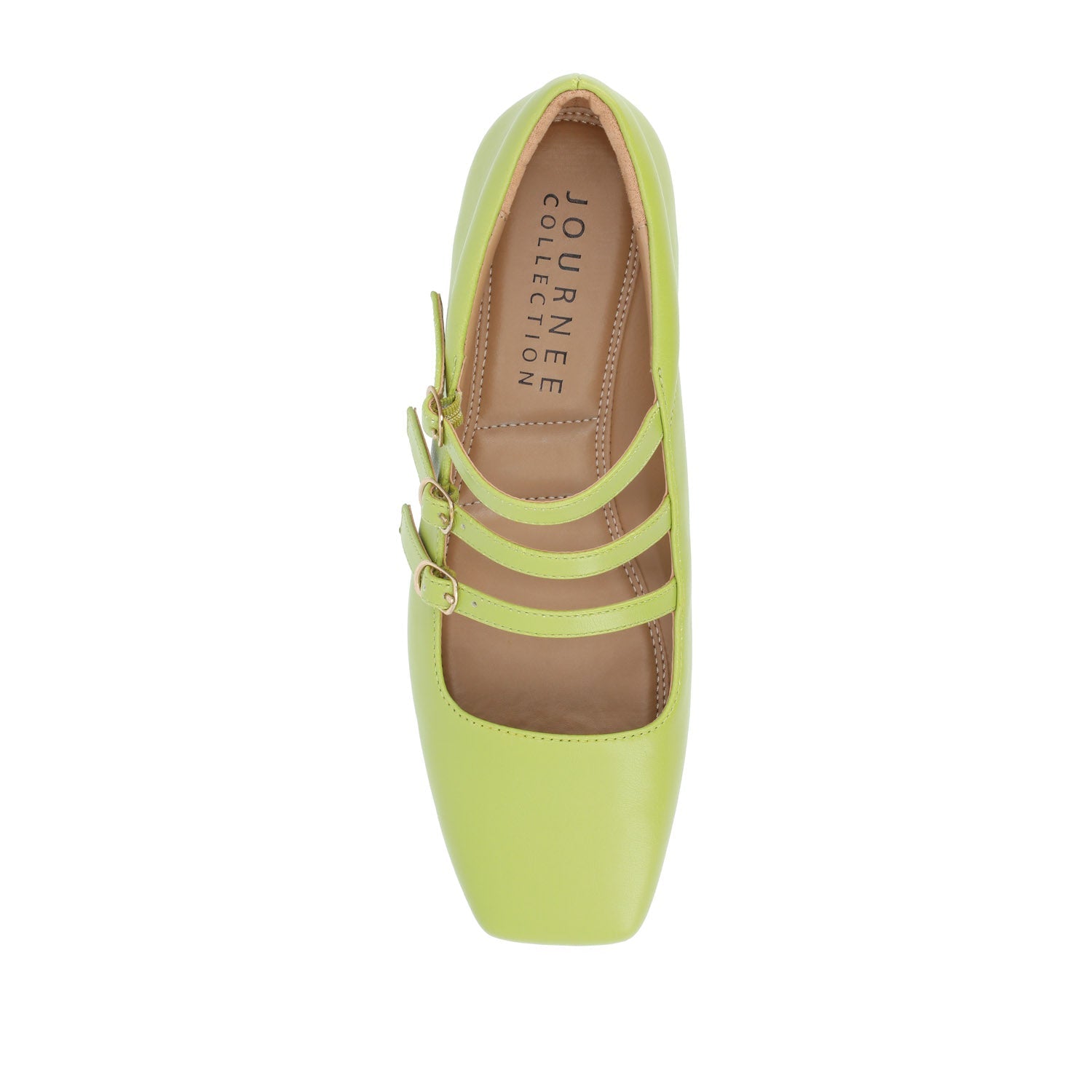 DARLIN BALLET FLATS IN VEGAN LEATHER - Green PU