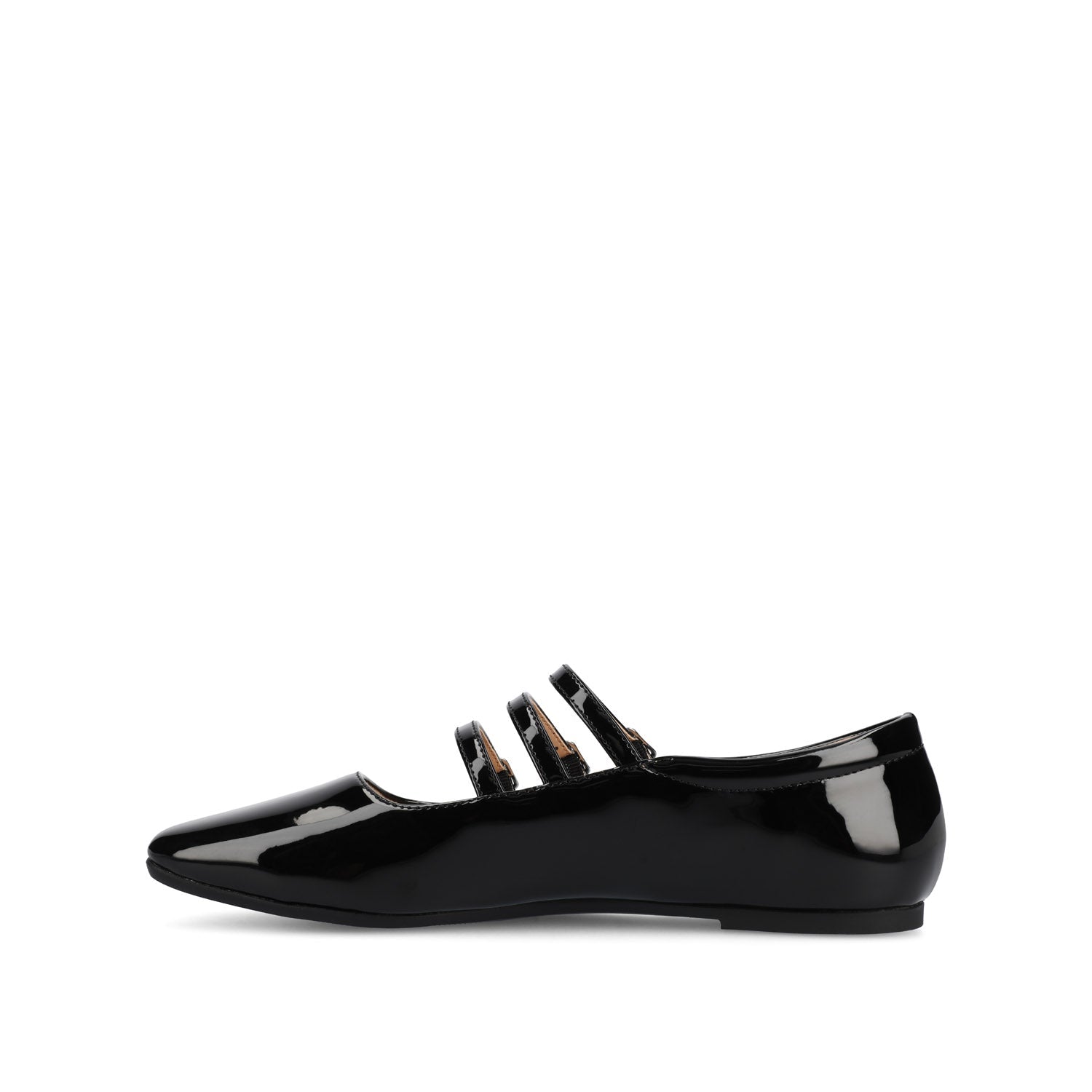DARLIN STATEMENT FLATS IN WIDE - Black Patent
