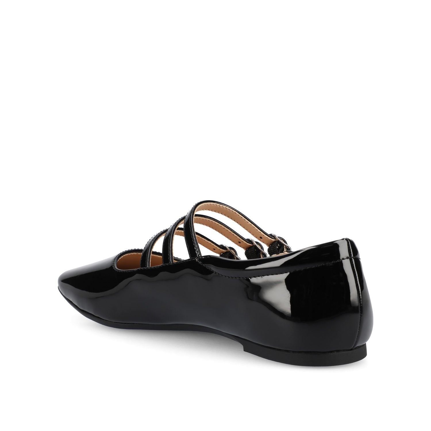 DARLIN STATEMENT FLATS IN WIDE - Black Patent