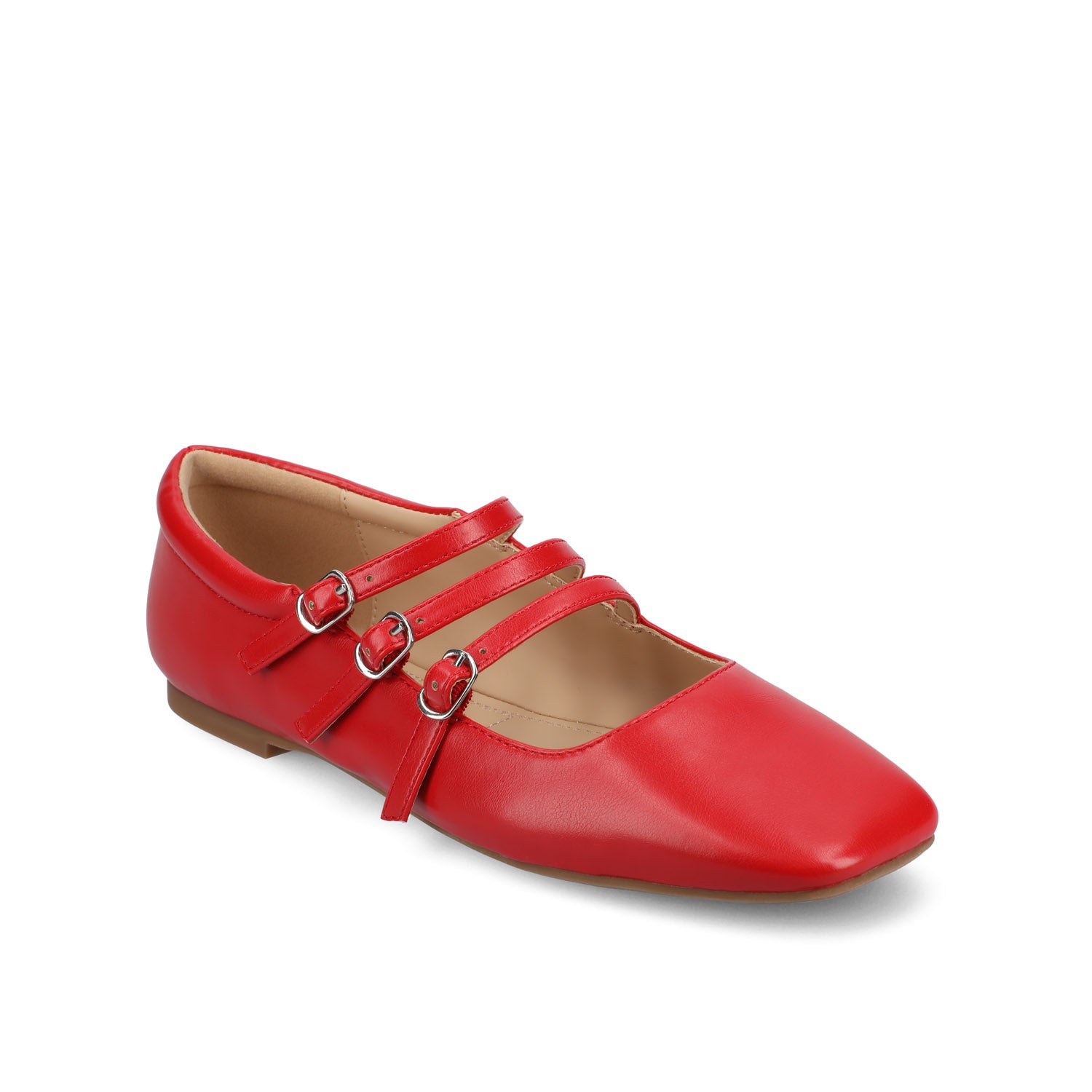 DARLIN VEGAN LEATHER FLATS IN WIDE