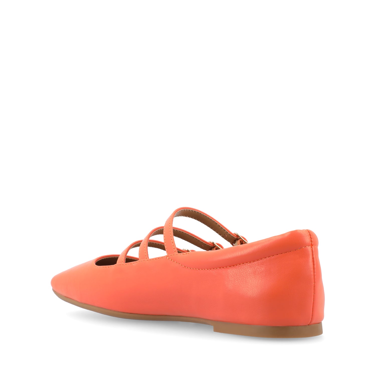 DARLIN FAUX LEATHER FLATS IN WIDE