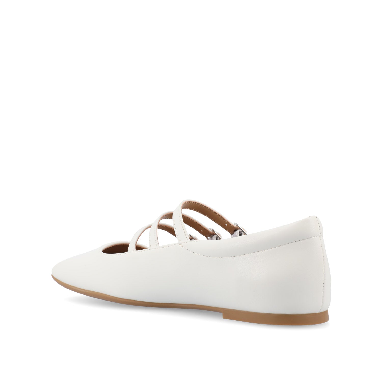 DARLIN BALLET FLATS IN VEGAN LEATHER - White PU