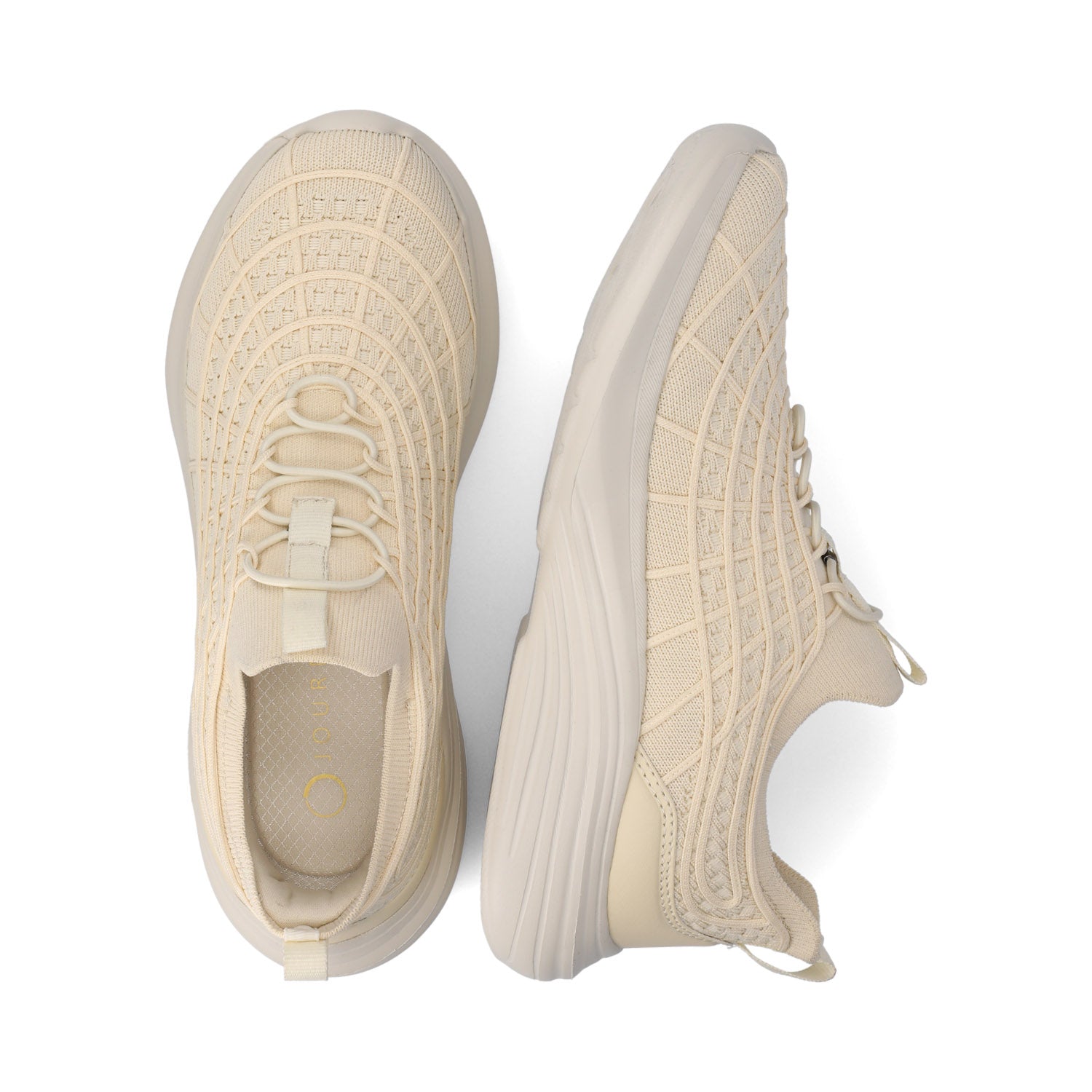 DASHA CASUAL SNEAKERS - Beige Knit