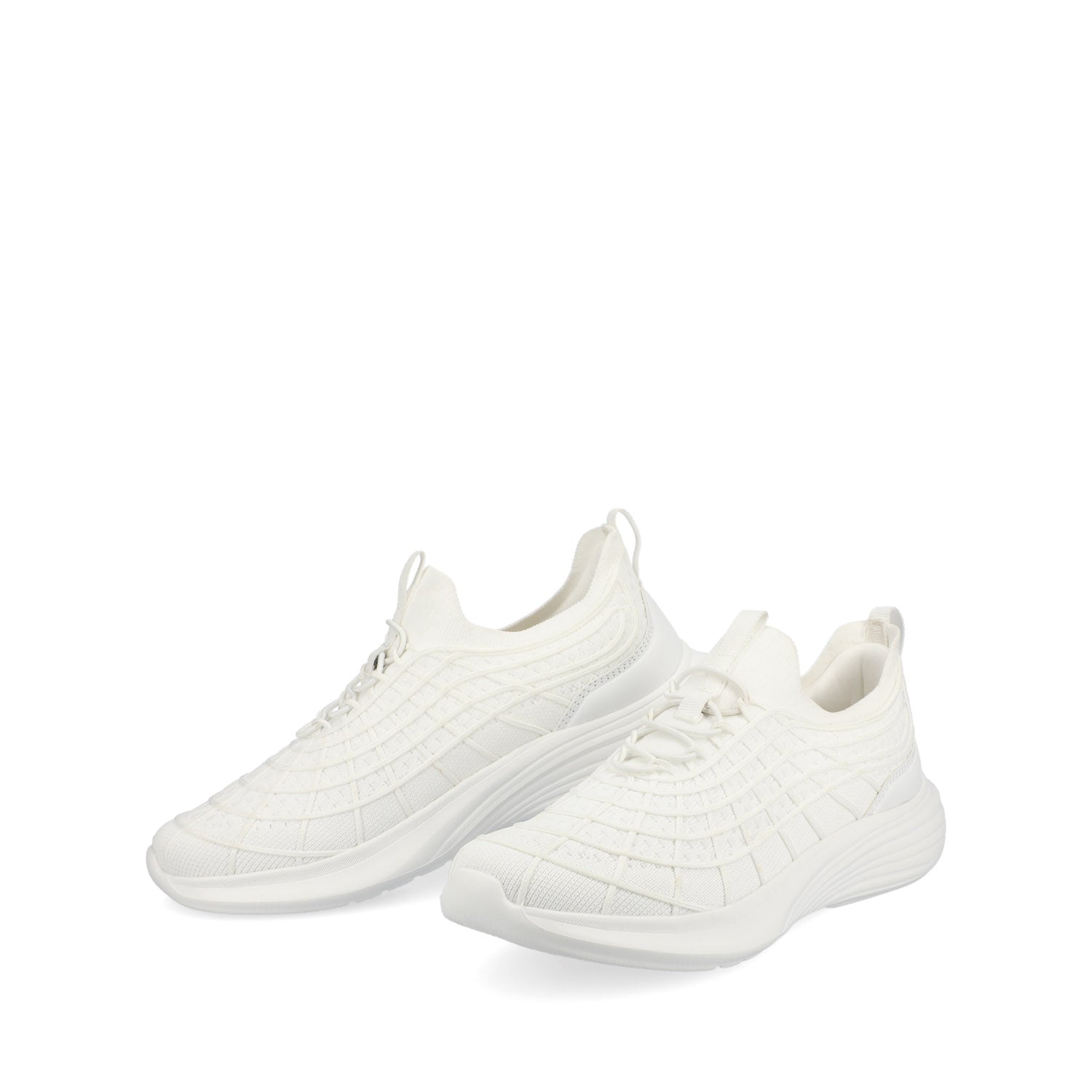 DASHA CASUAL SNEAKERS - White Knit