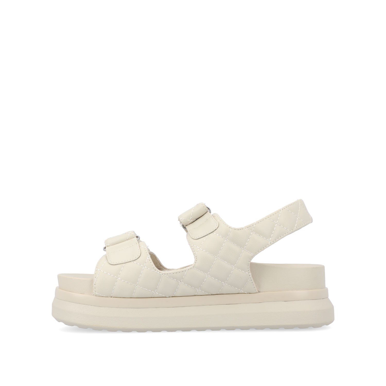 DEBBY DOUBLE STRAP SANDALS IN VEGAN LEATHER - Beige