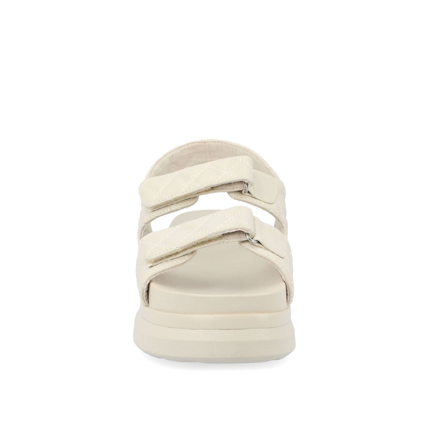 DEBBY DOUBLE STRAP SANDALS IN VEGAN LEATHER - Beige