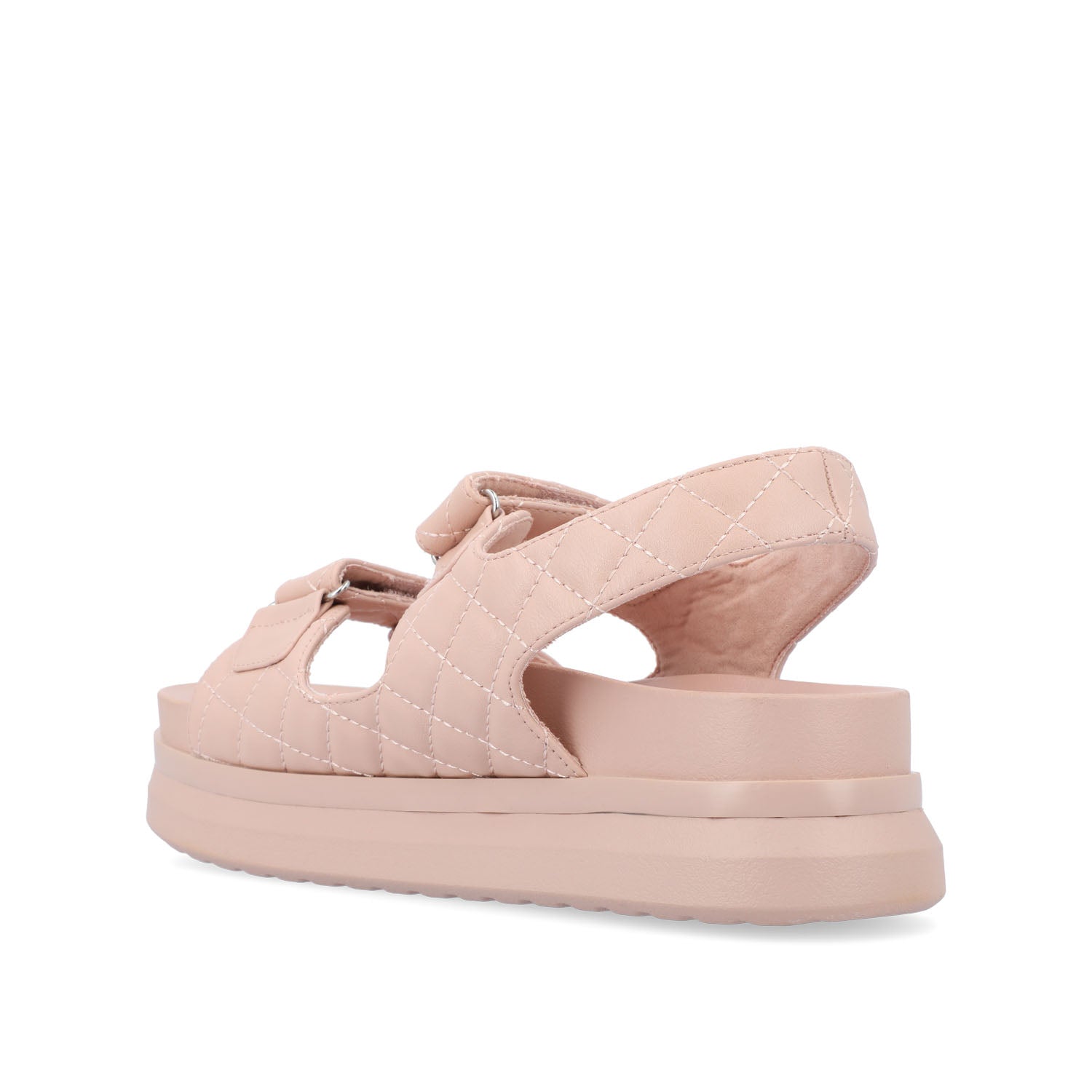 DEBBY DOUBLE STRAP SANDALS IN VEGAN LEATHER - Blush