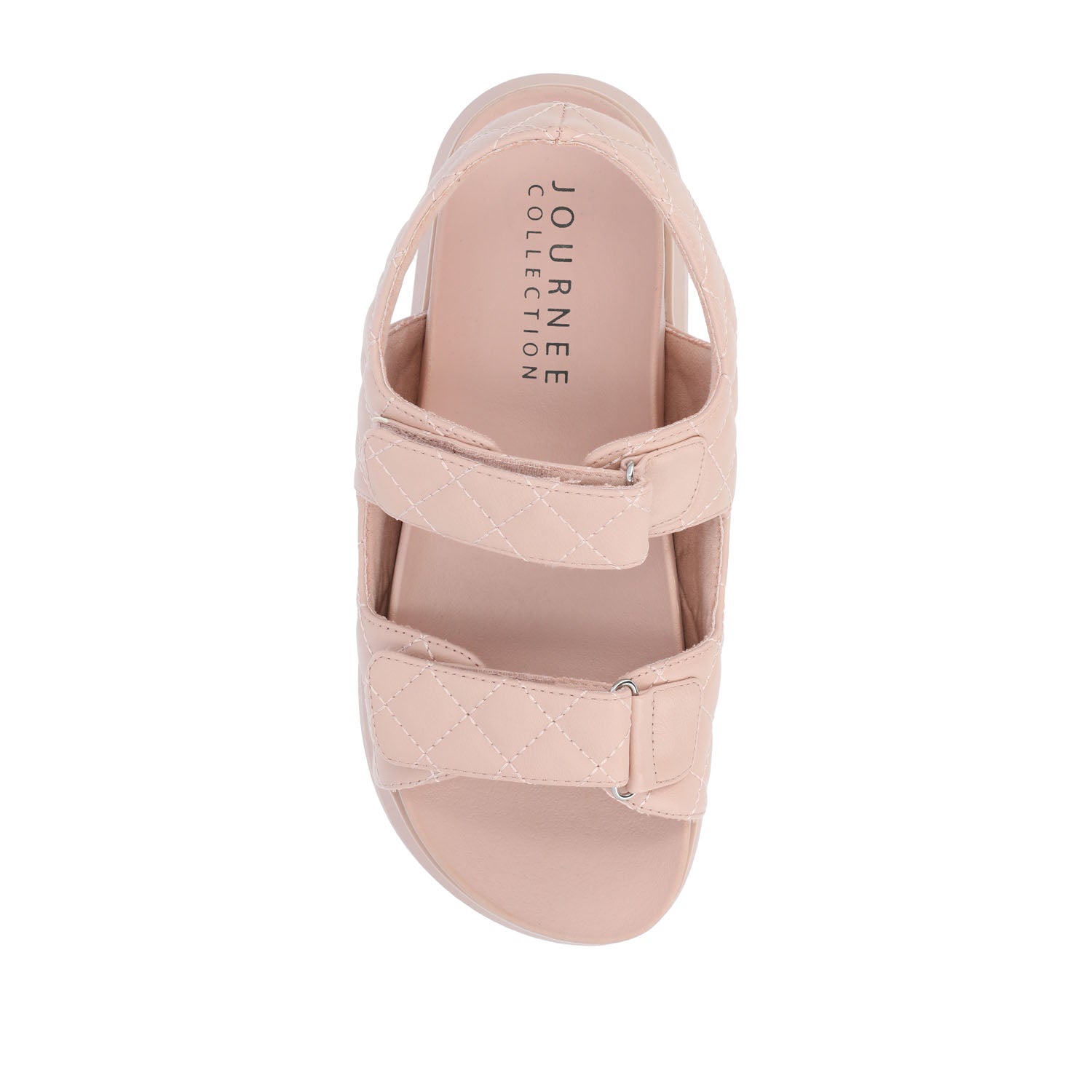 DEBBY DOUBLE STRAP SANDALS IN VEGAN LEATHER - Blush