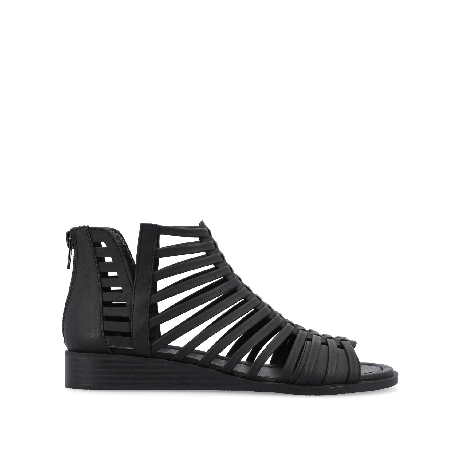 DELILAH GLADIATOR SANDALS IN VEGAN LEATHER - Black
