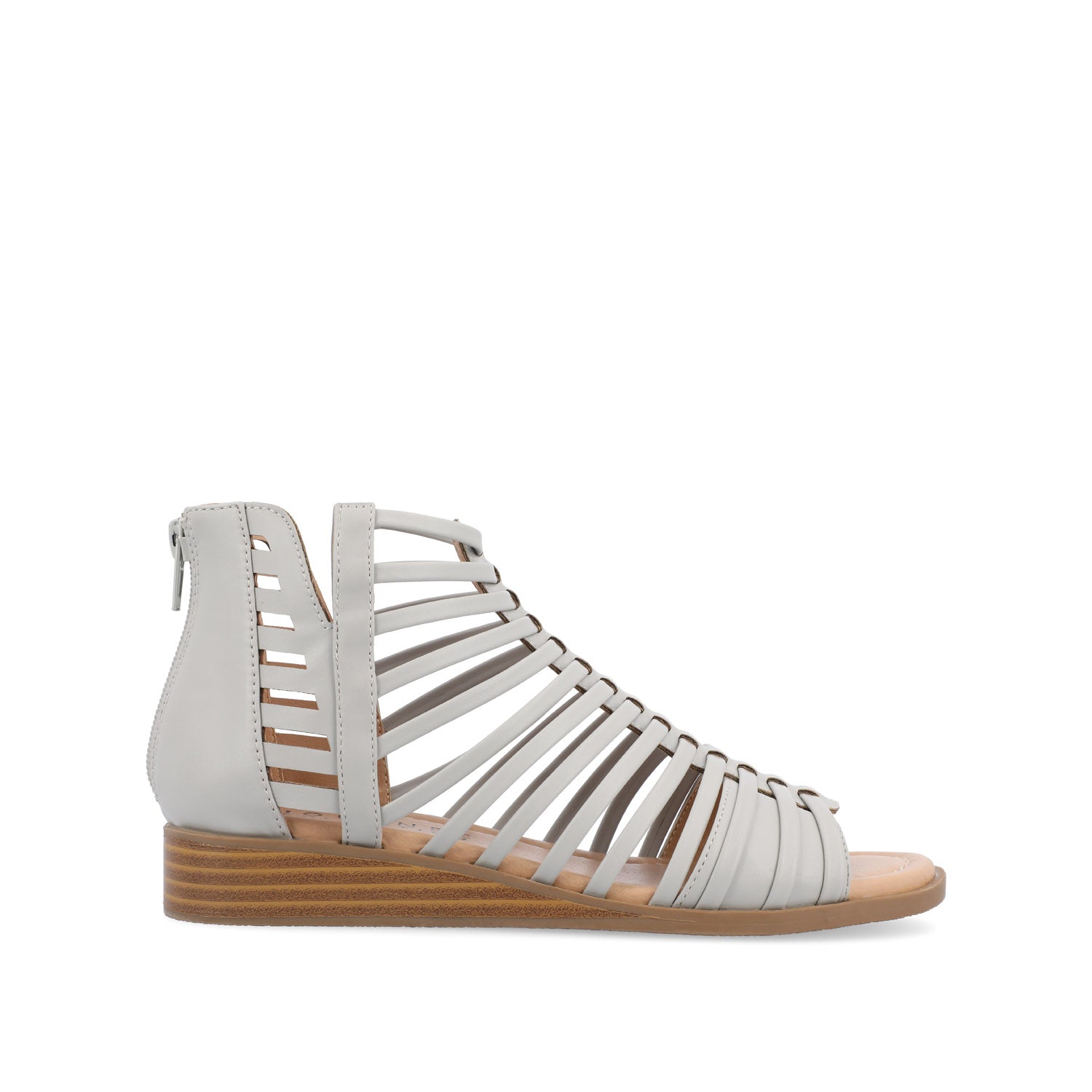 DELILAH GLADIATOR SANDALS IN VEGAN LEATHER - Grey