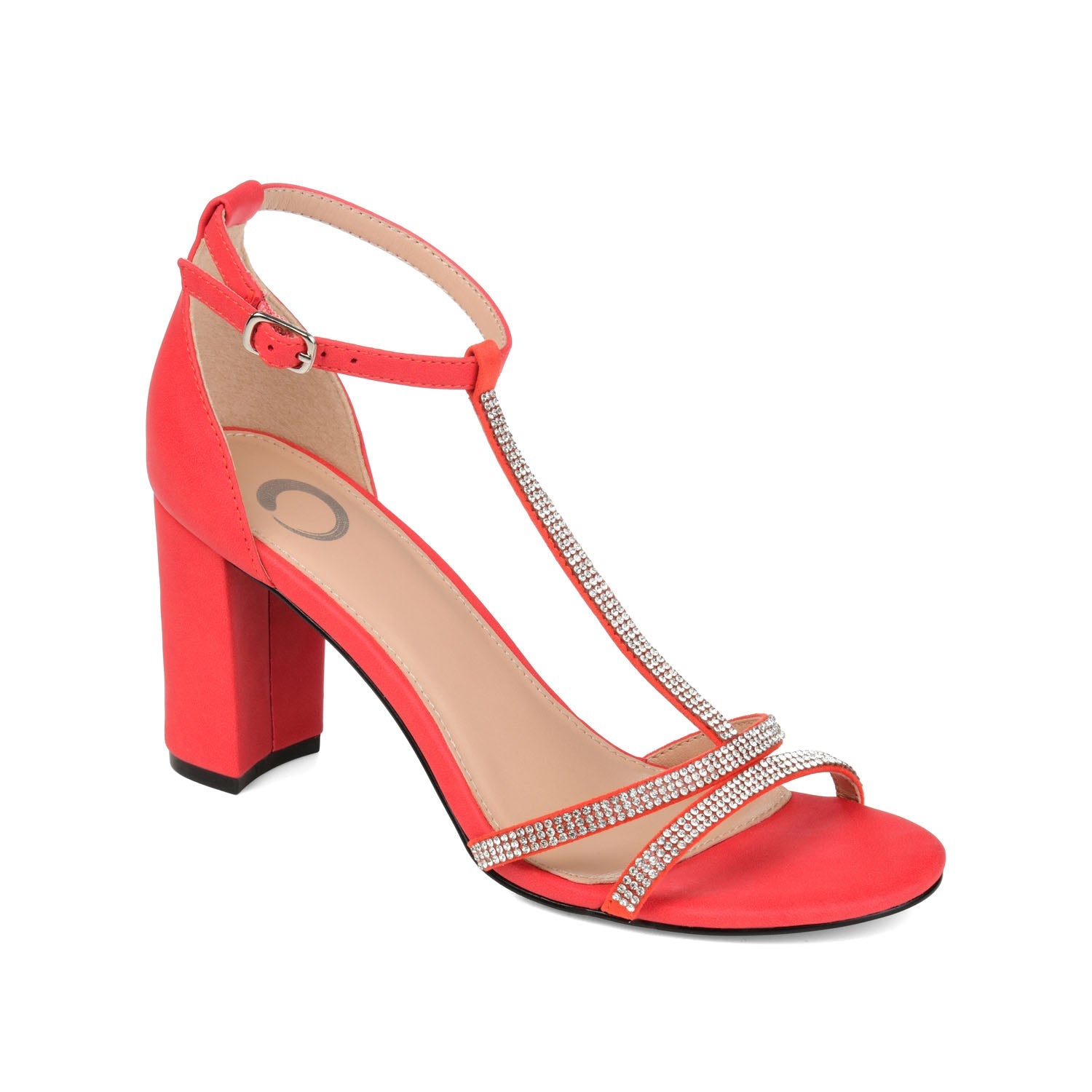 DENALI STRAPPY HEELS IN VEGAN LEATHER - Red PU