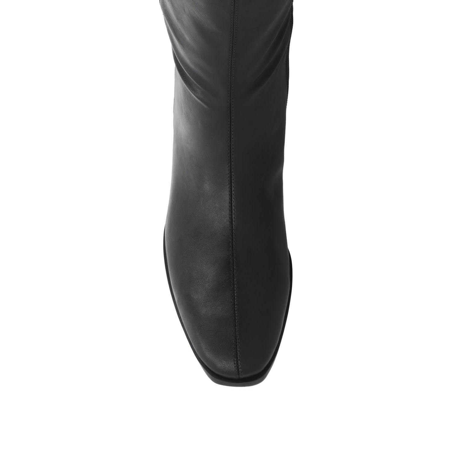 DEVRI KNEE HIGH BOOTS IN VEGAN LEATHER - Black