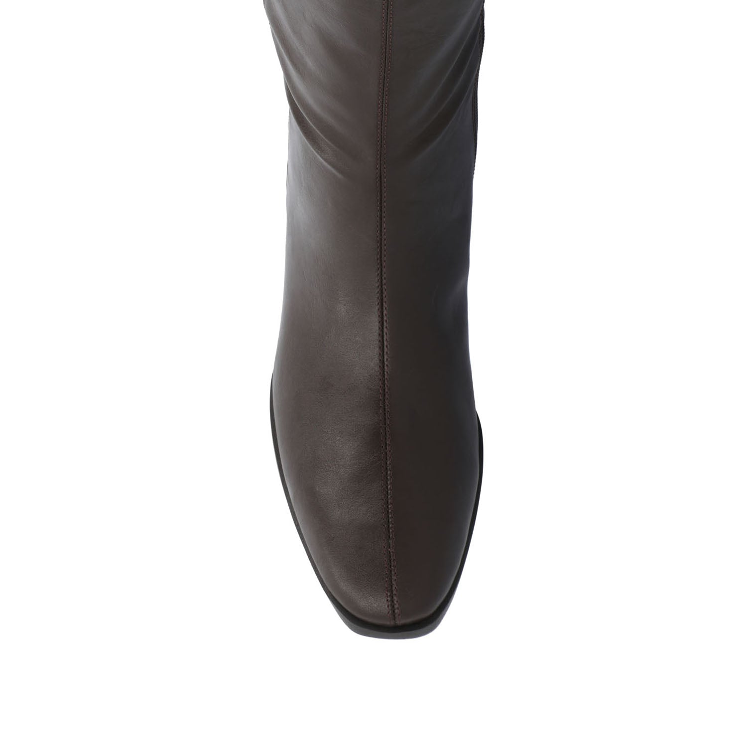 DEVRI KNEE HIGH BOOTS IN VEGAN LEATHER - Brown