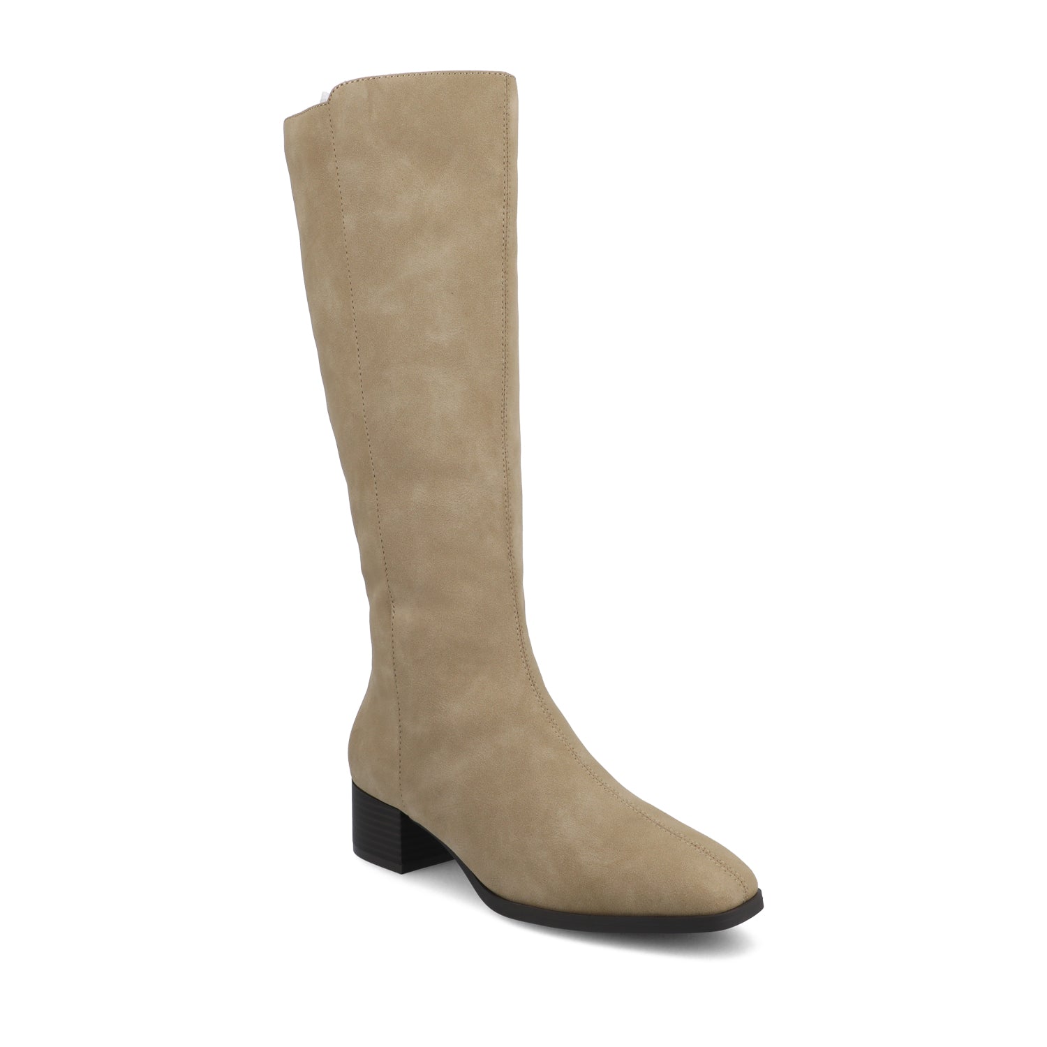DEVRI KNEE HIGH BOOTS IN EXTRA WIDE CALF - Greige