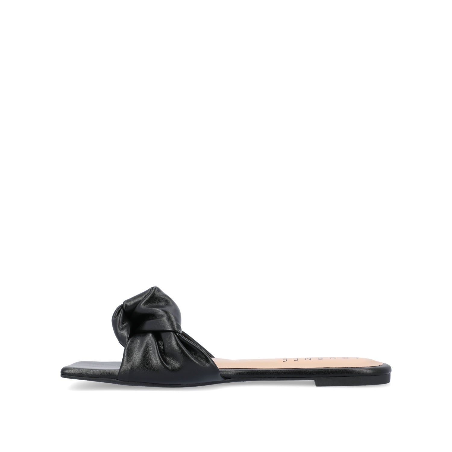 DIANAH SLIDE SANDALS IN VEGAN LEATHER - Black