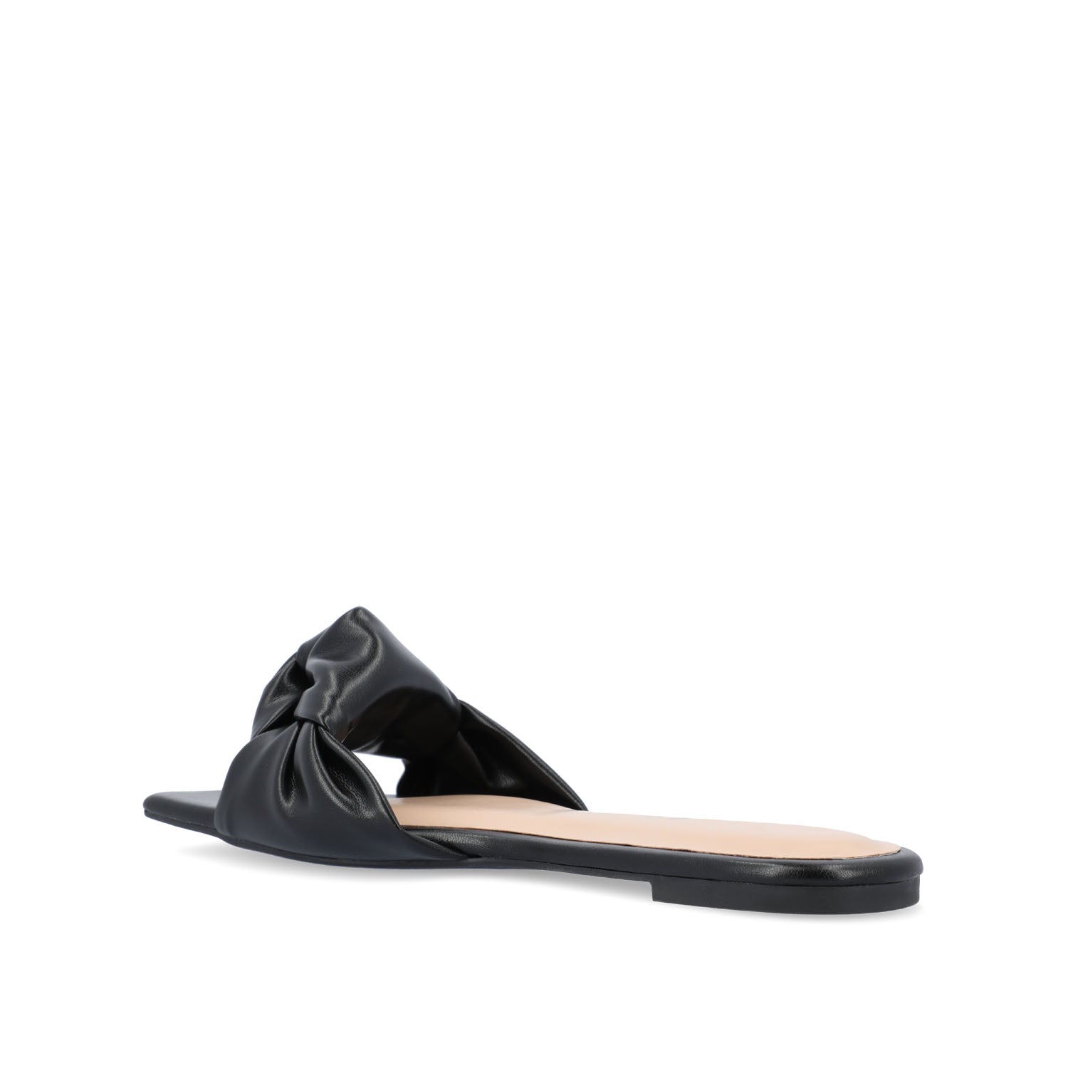DIANAH SLIDE SANDALS IN VEGAN LEATHER - Black