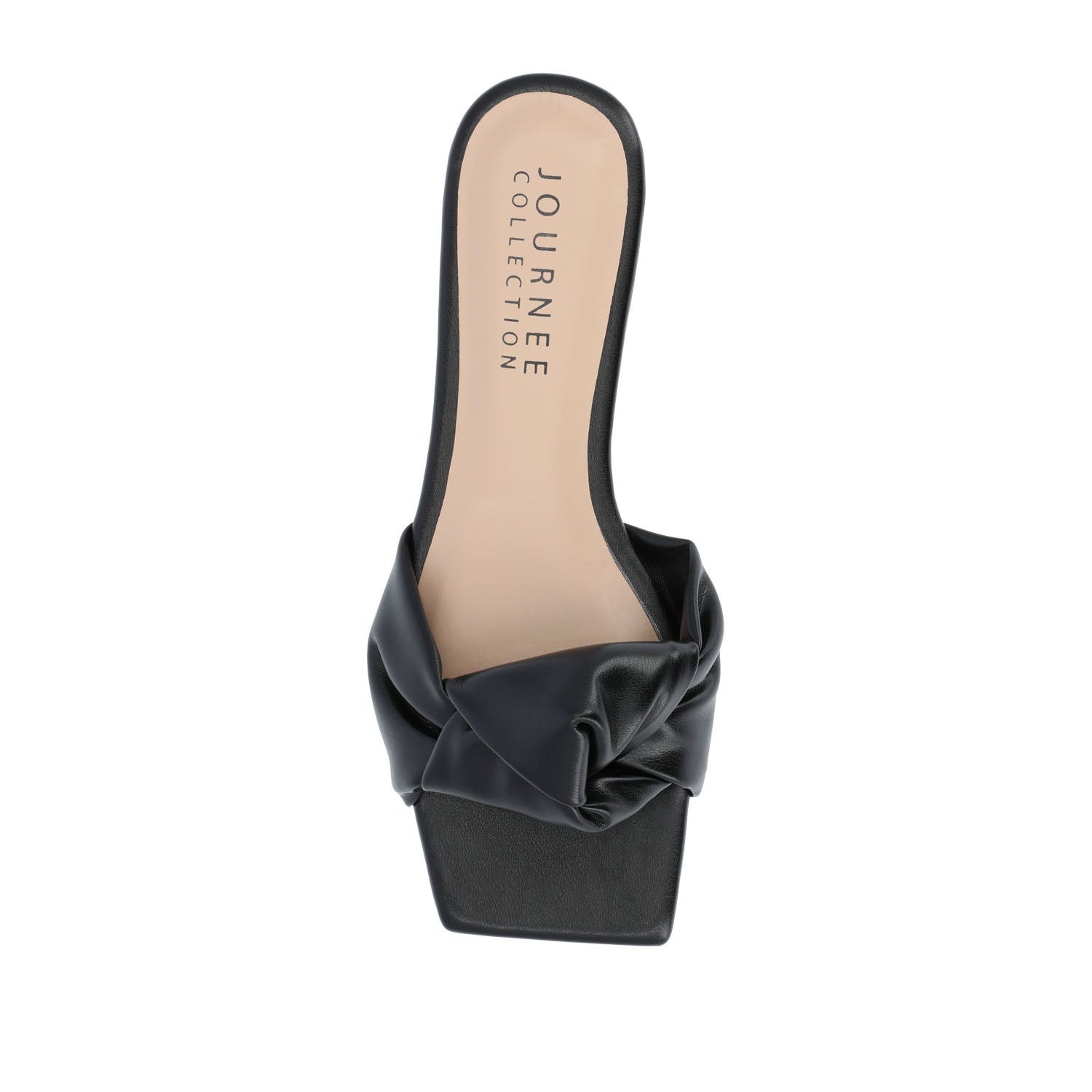 DIANAH SLIDE SANDALS IN VEGAN LEATHER - Black