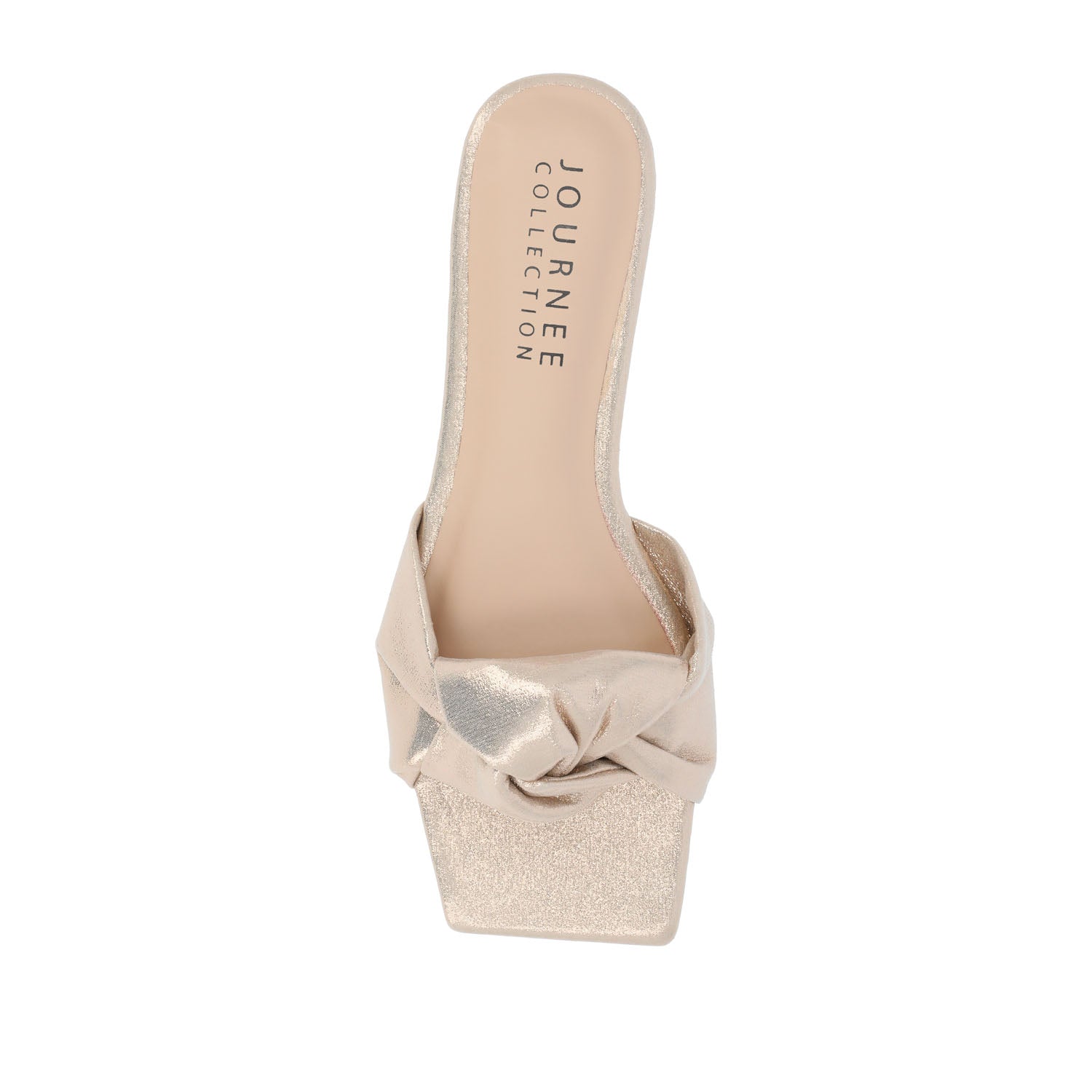 DIANAH SLIDE SANDALS IN VEGAN LEATHER - Rose Gold Fabric