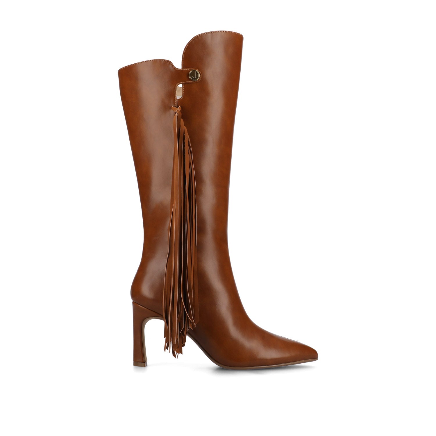 DOLLY KNEE HIGH TASSEL WESTERN BOOTS - Cognac