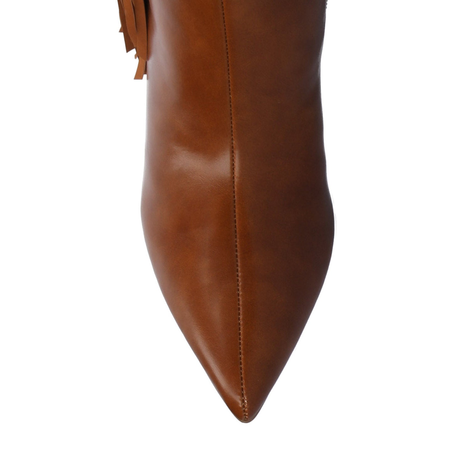 DOLLY KNEE HIGH TASSEL WESTERN BOOTS - Cognac
