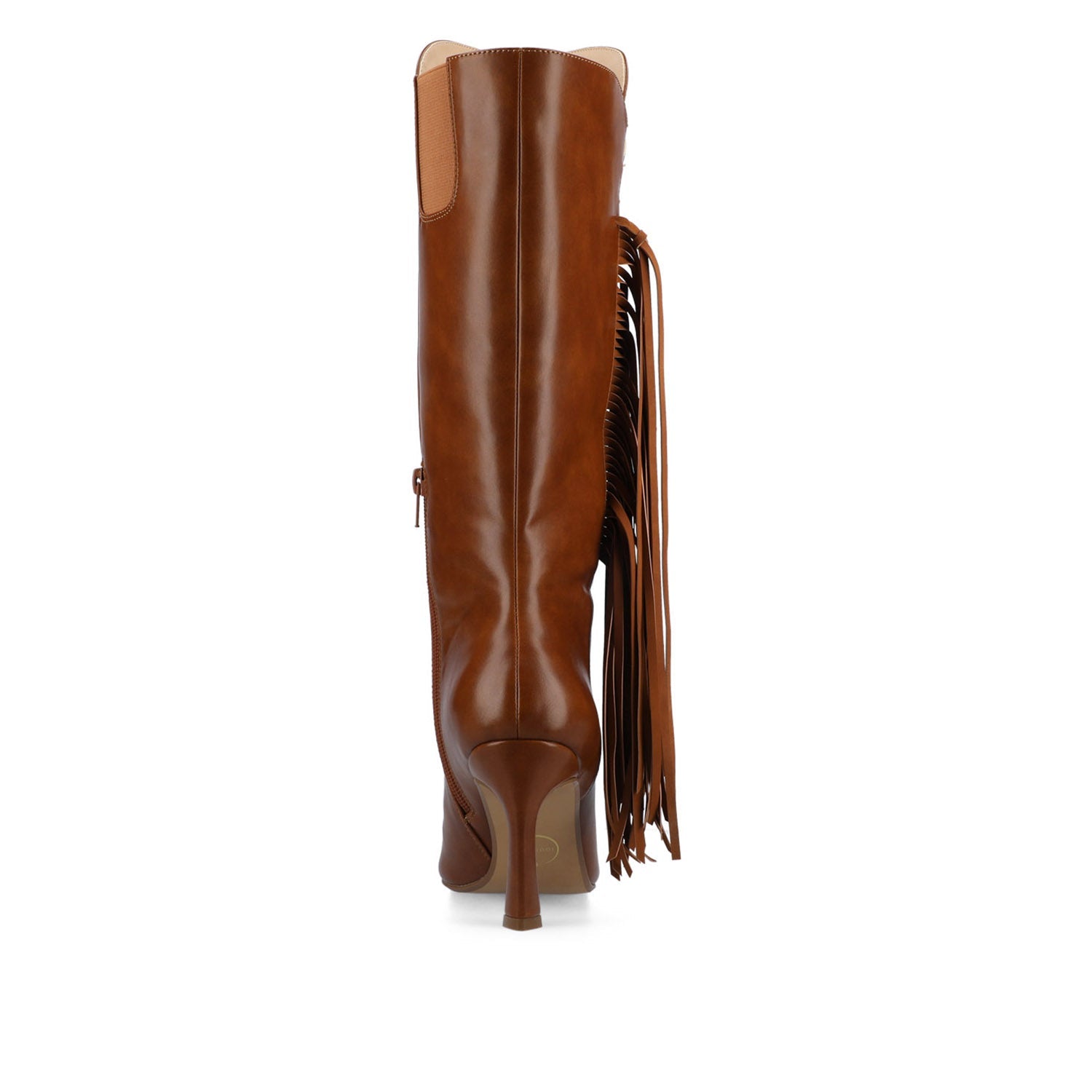 DOLLY KNEE HIGH TASSEL WESTERN BOOTS - Cognac