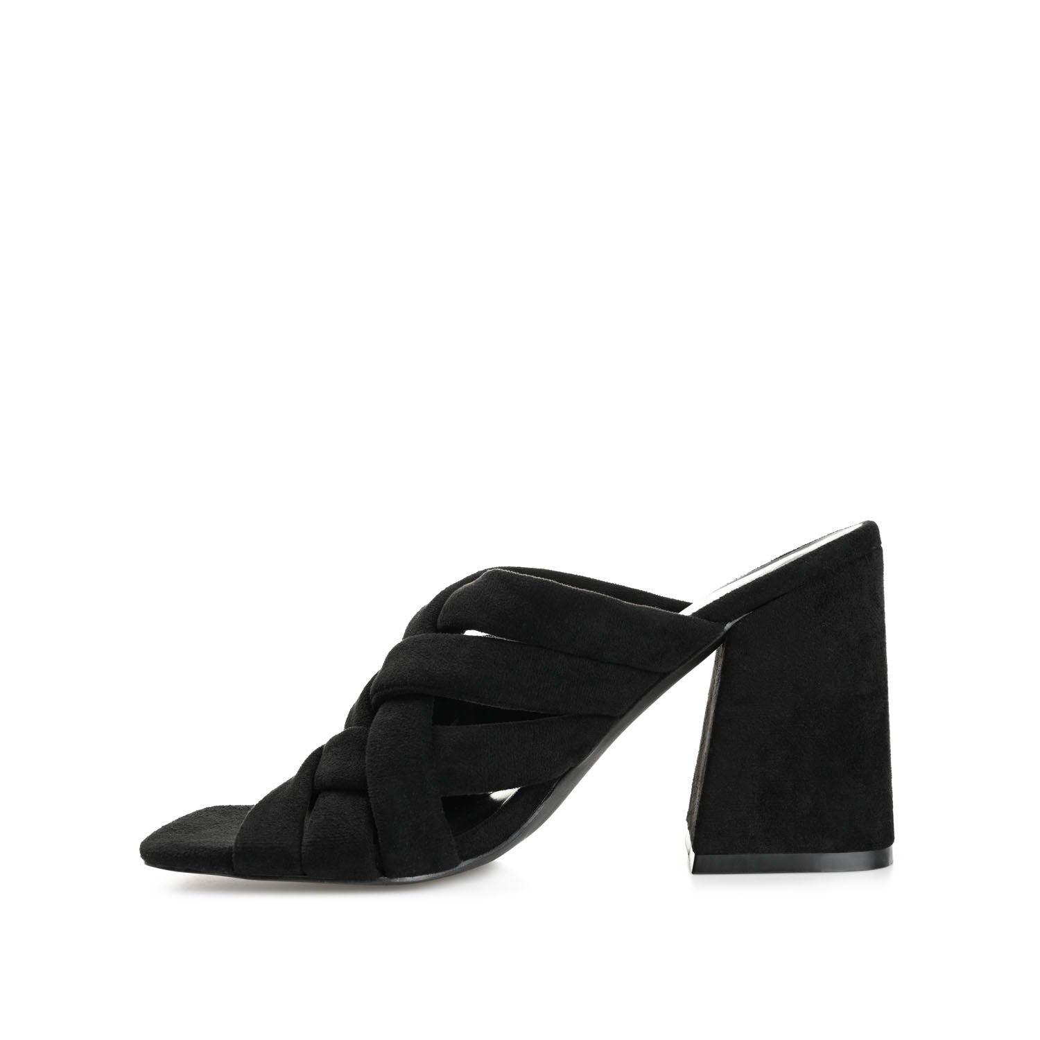DORISA MULE HEELS IN FAUX SUEDE - Black