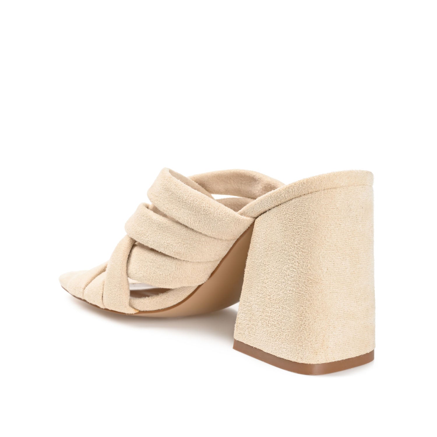 DORISA MULE HEELS IN FAUX SUEDE - Ivory