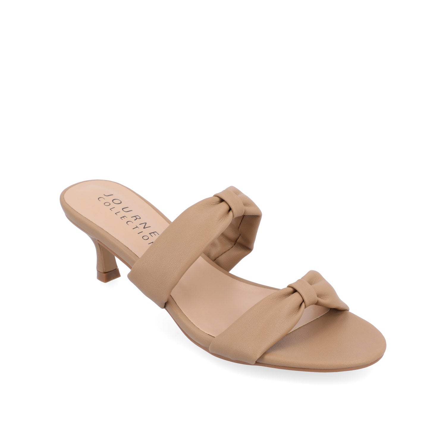 DYLLAN KITTEN HEELS IN VEGAN LEATHER - Taupe