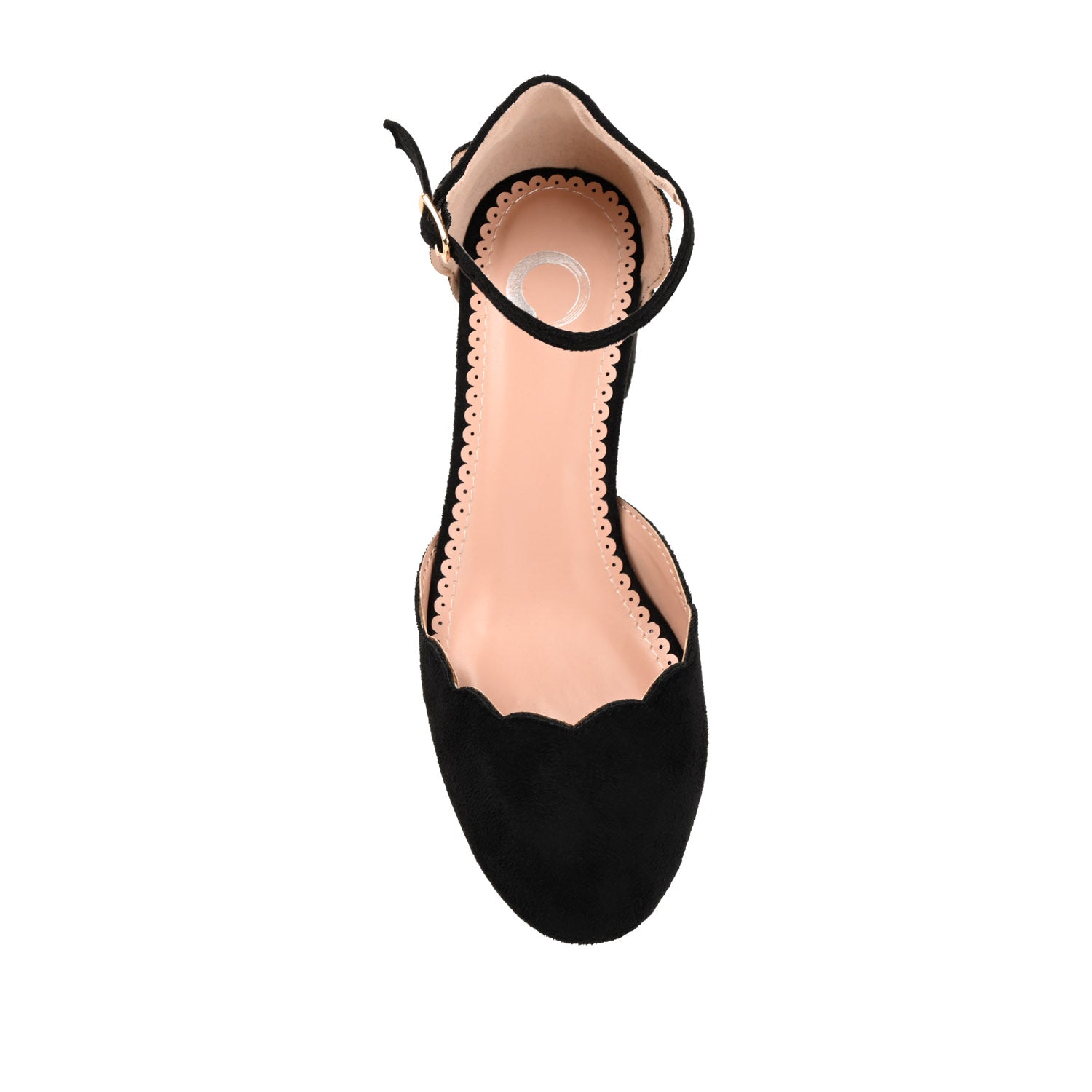 EDNA D'ORSAY PUMP HEELS IN FAUX SUEDE - Black Faux Suede