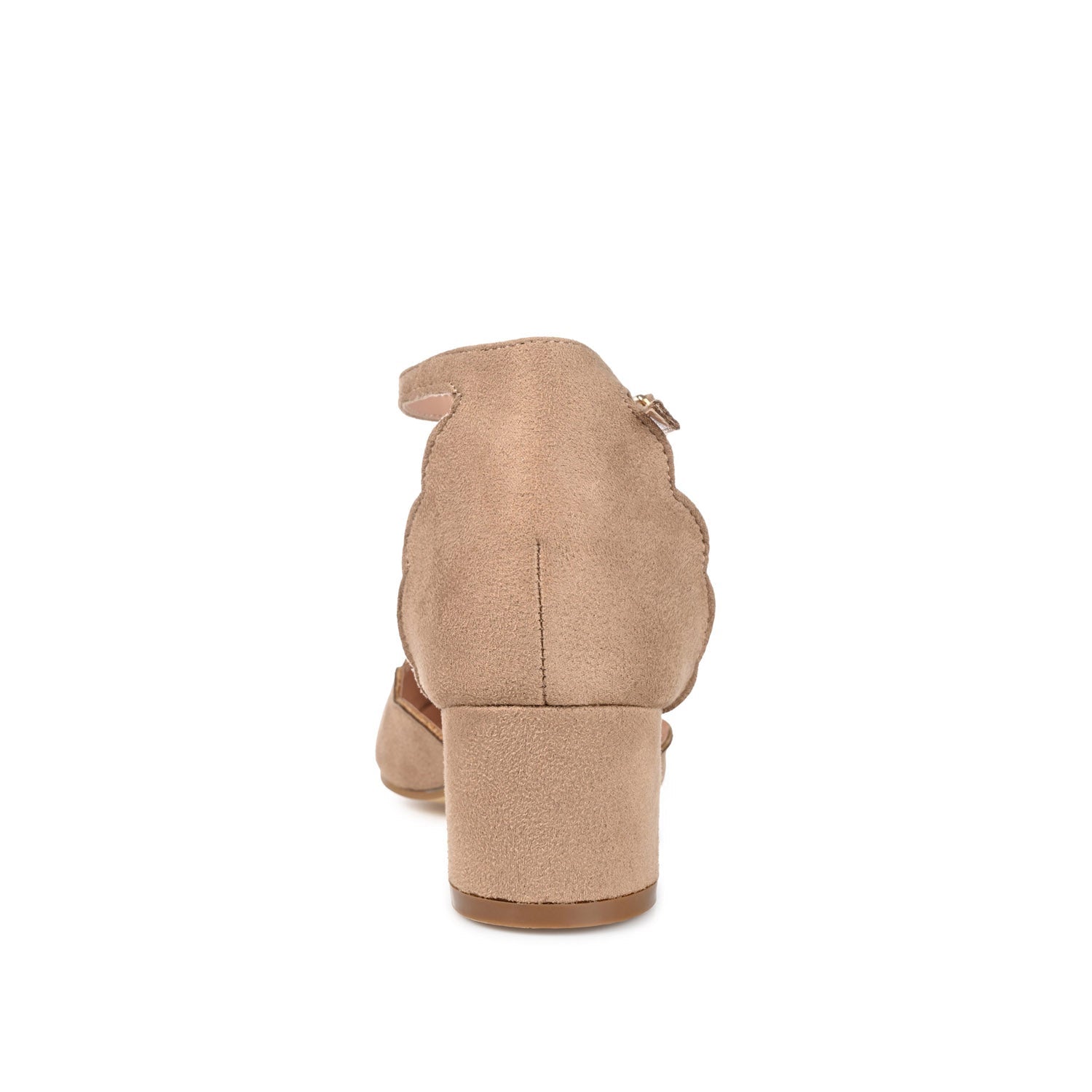 EDNA BLOCK HEEL D'ORSAY IN WIDE - Taupe Suede