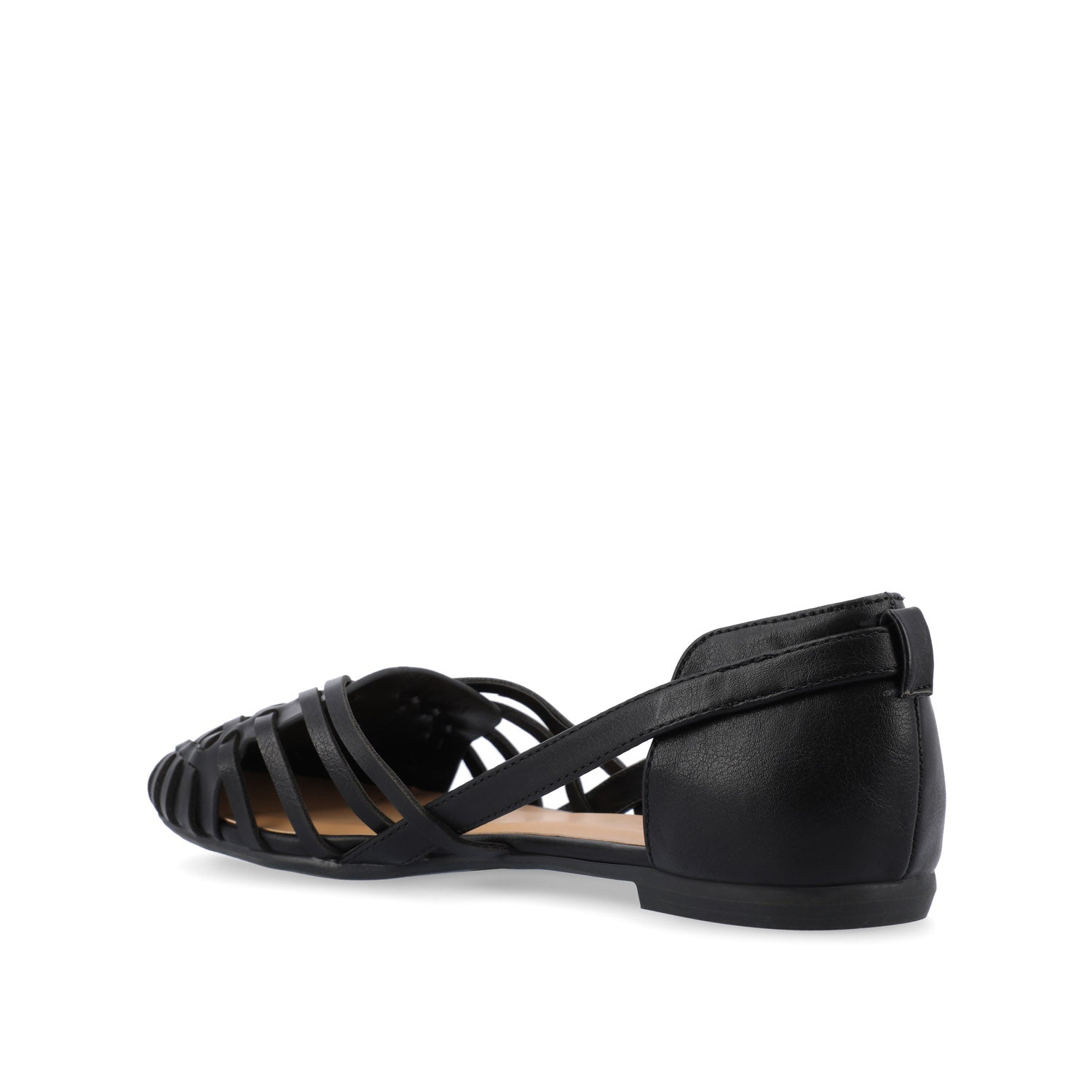 EKKO WOVEN FLATS IN VEGAN LEATHER - Black PU