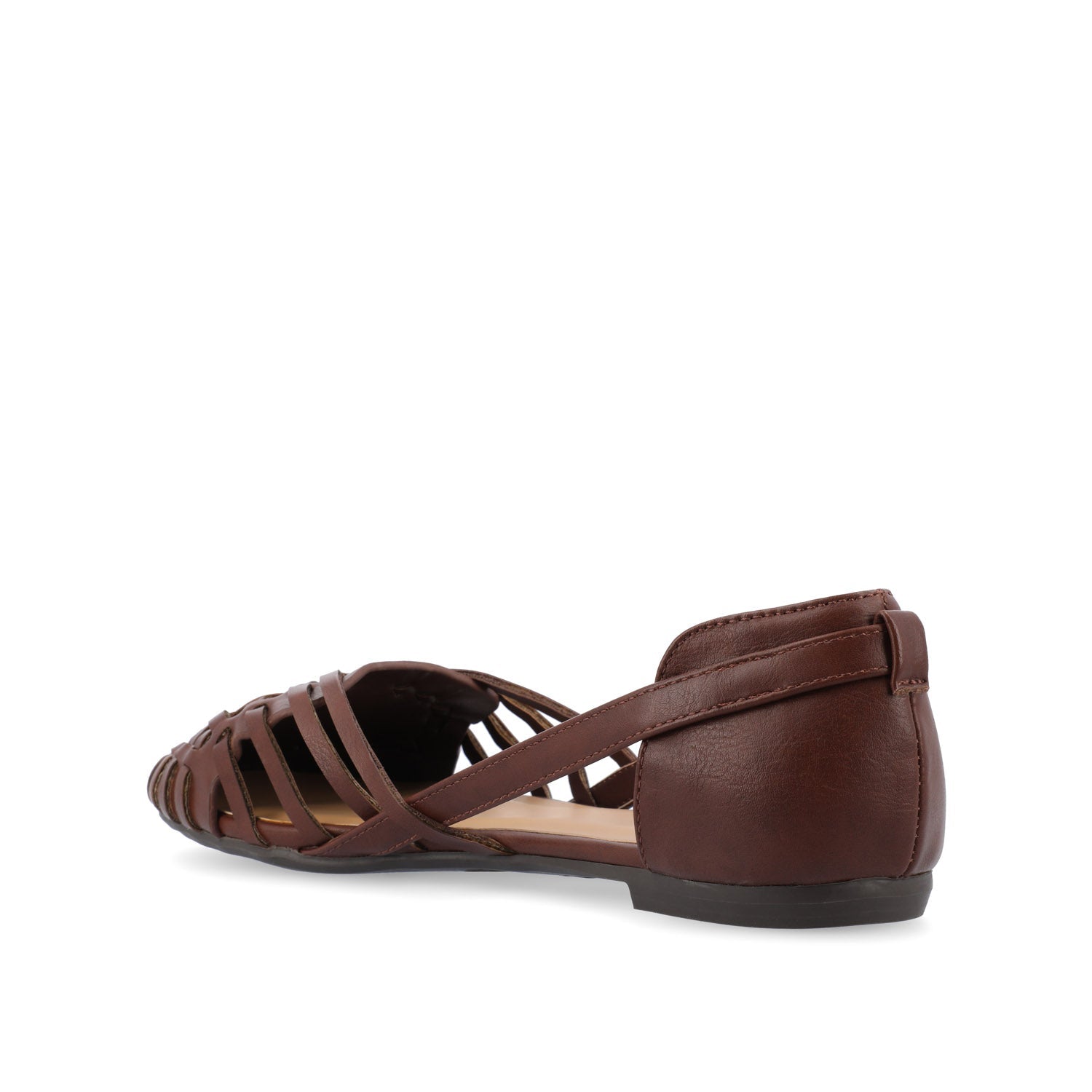 EKKO WOVEN FLATS IN VEGAN LEATHER - Brown PU