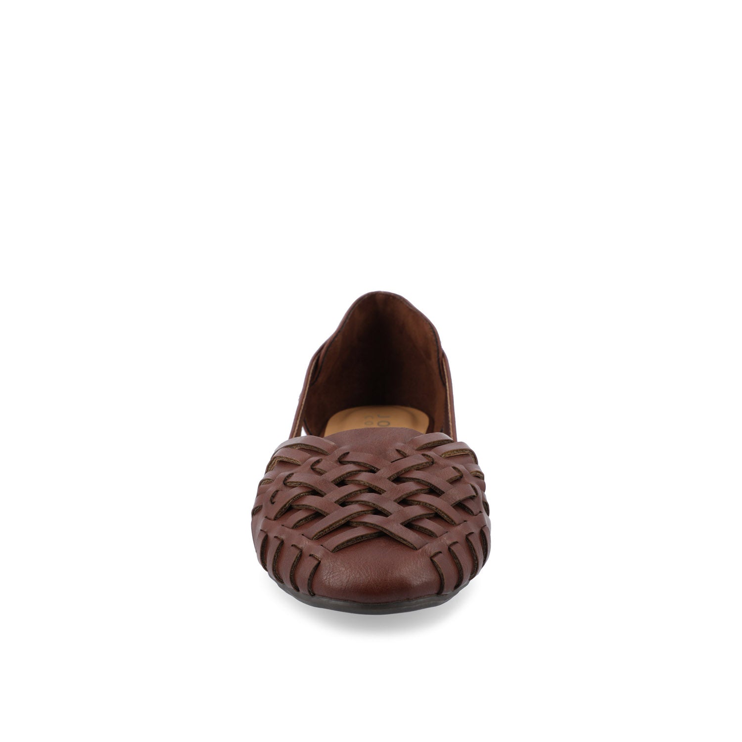 EKKO WOVEN FLATS IN VEGAN LEATHER - Brown PU