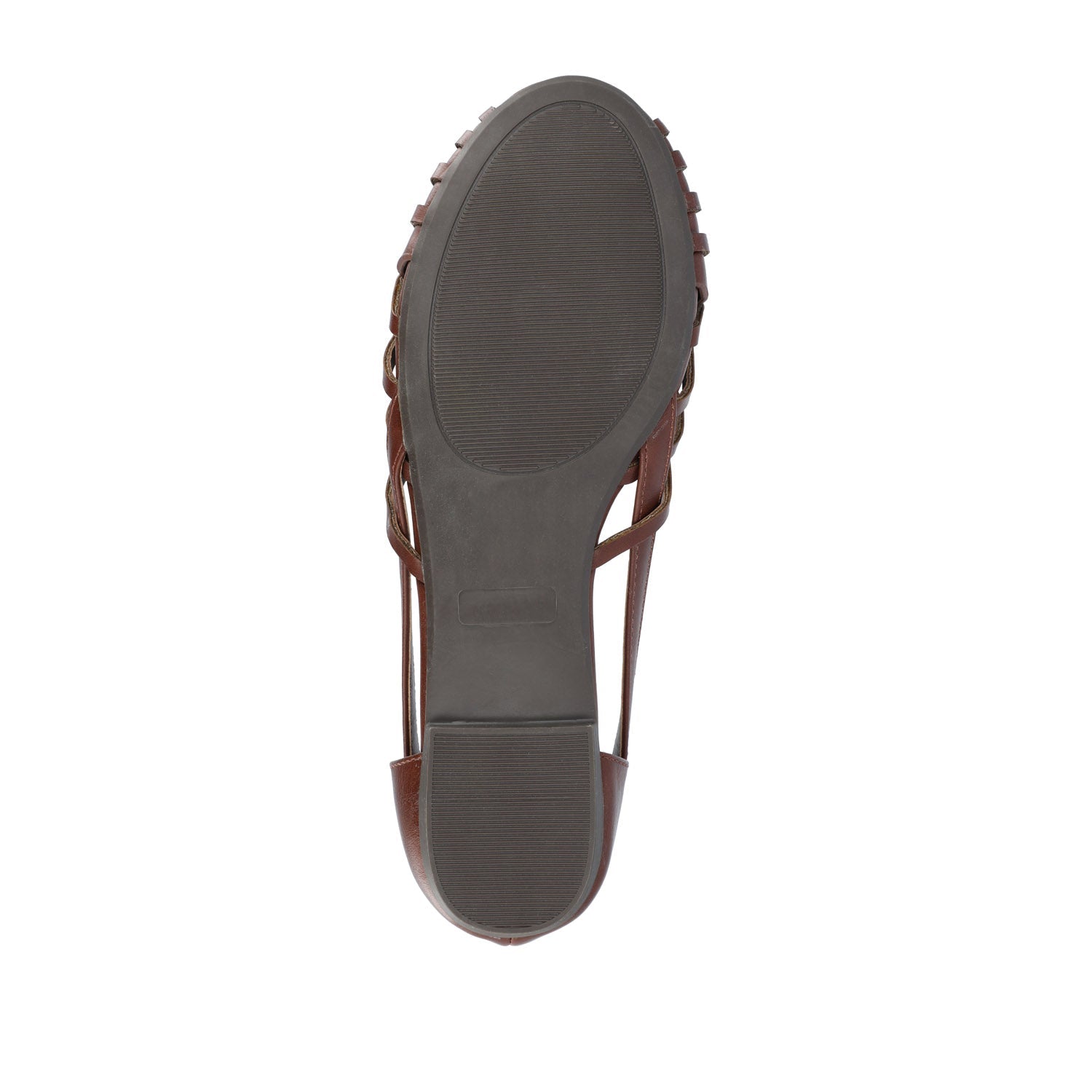 EKKO WOVEN FLATS IN VEGAN LEATHER - Brown PU