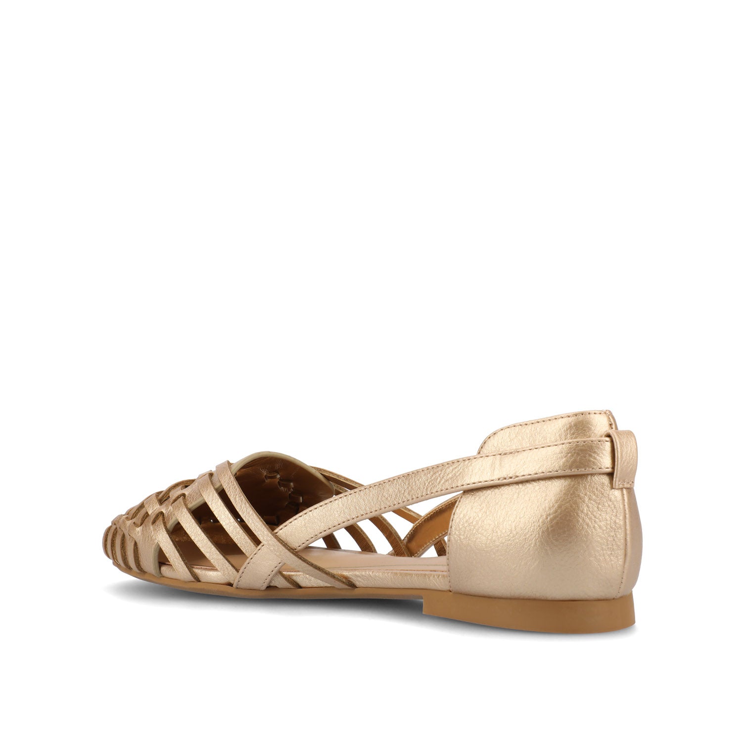 EKKO WOVEN FLATS IN METALLIC - Champagne PU
