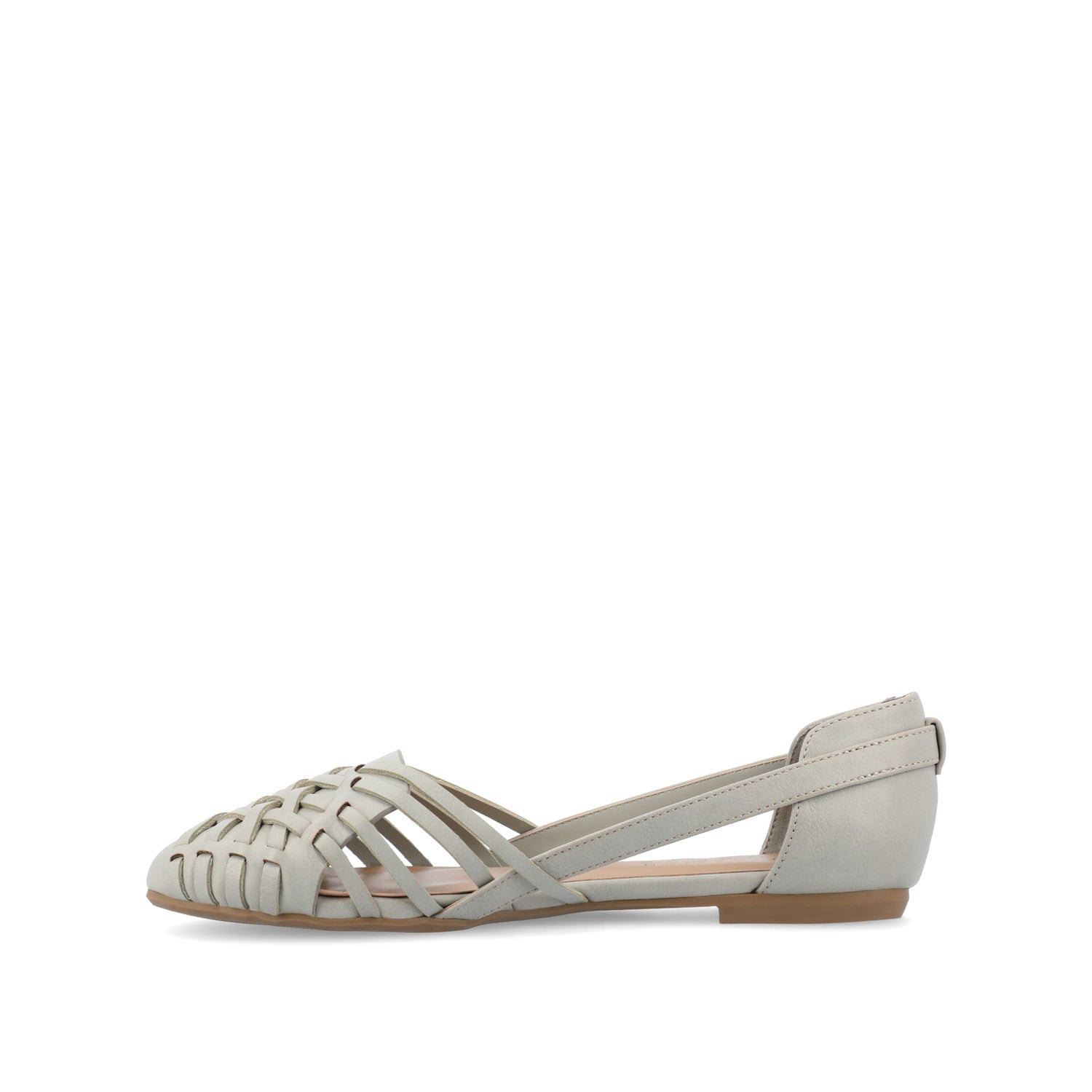 EKKO WOVEN FLATS IN VEGAN LEATHER - Grey PU