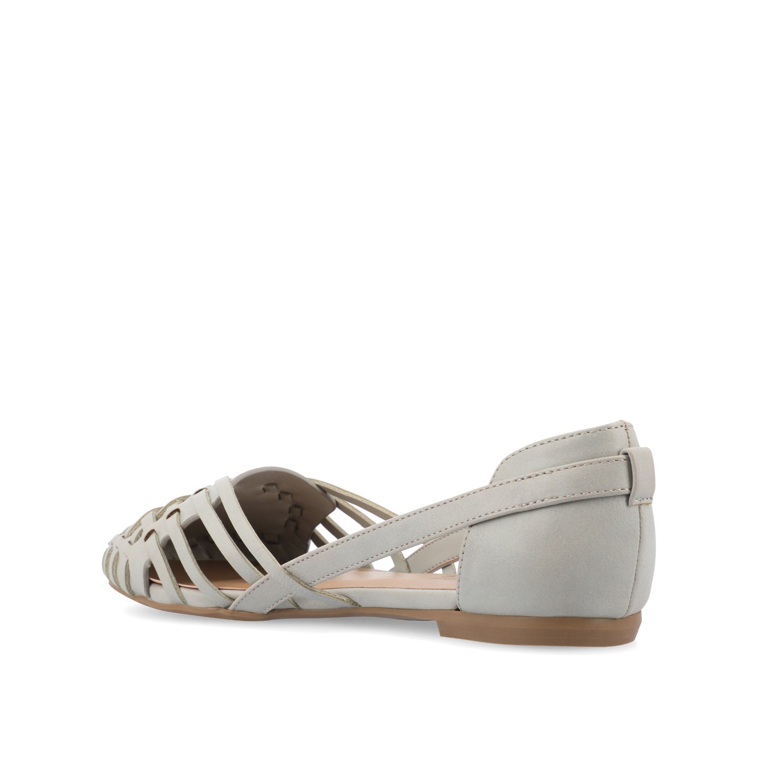 EKKO WOVEN FLATS IN VEGAN LEATHER - Grey PU