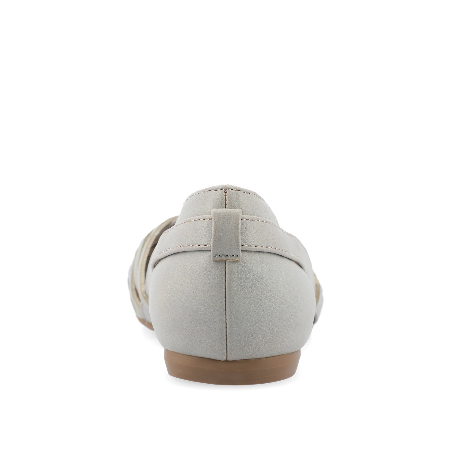 EKKO WOVEN FLATS IN VEGAN LEATHER - Grey PU