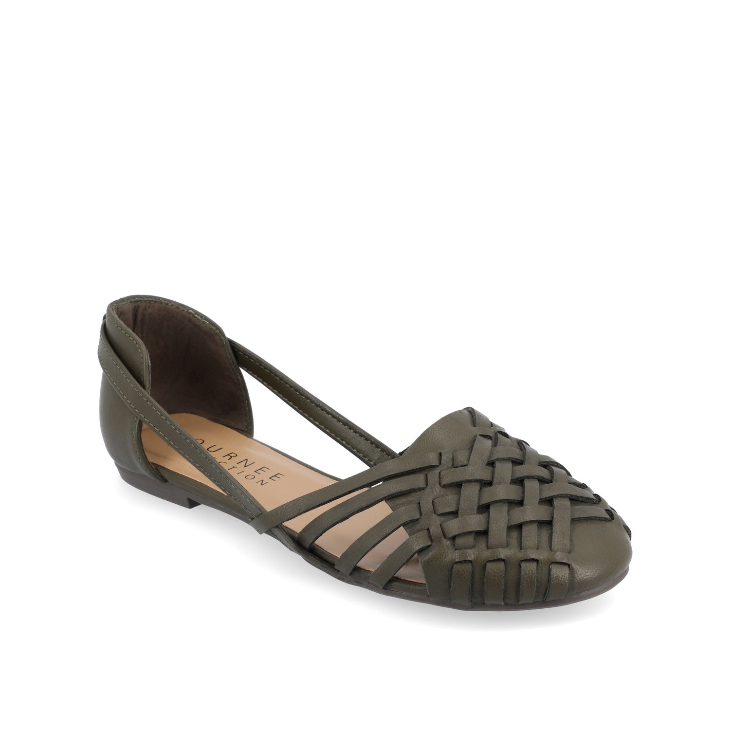 EKKO WOVEN FLATS IN VEGAN LEATHER