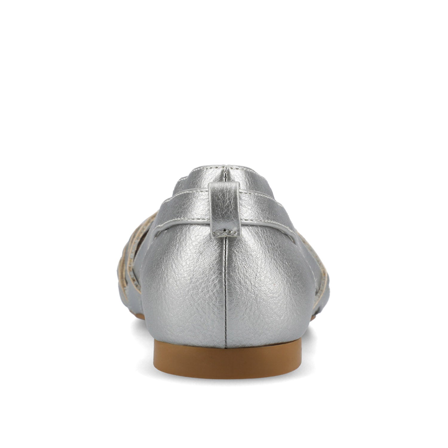 EKKO WOVEN FLATS IN METALLIC - Silver PU