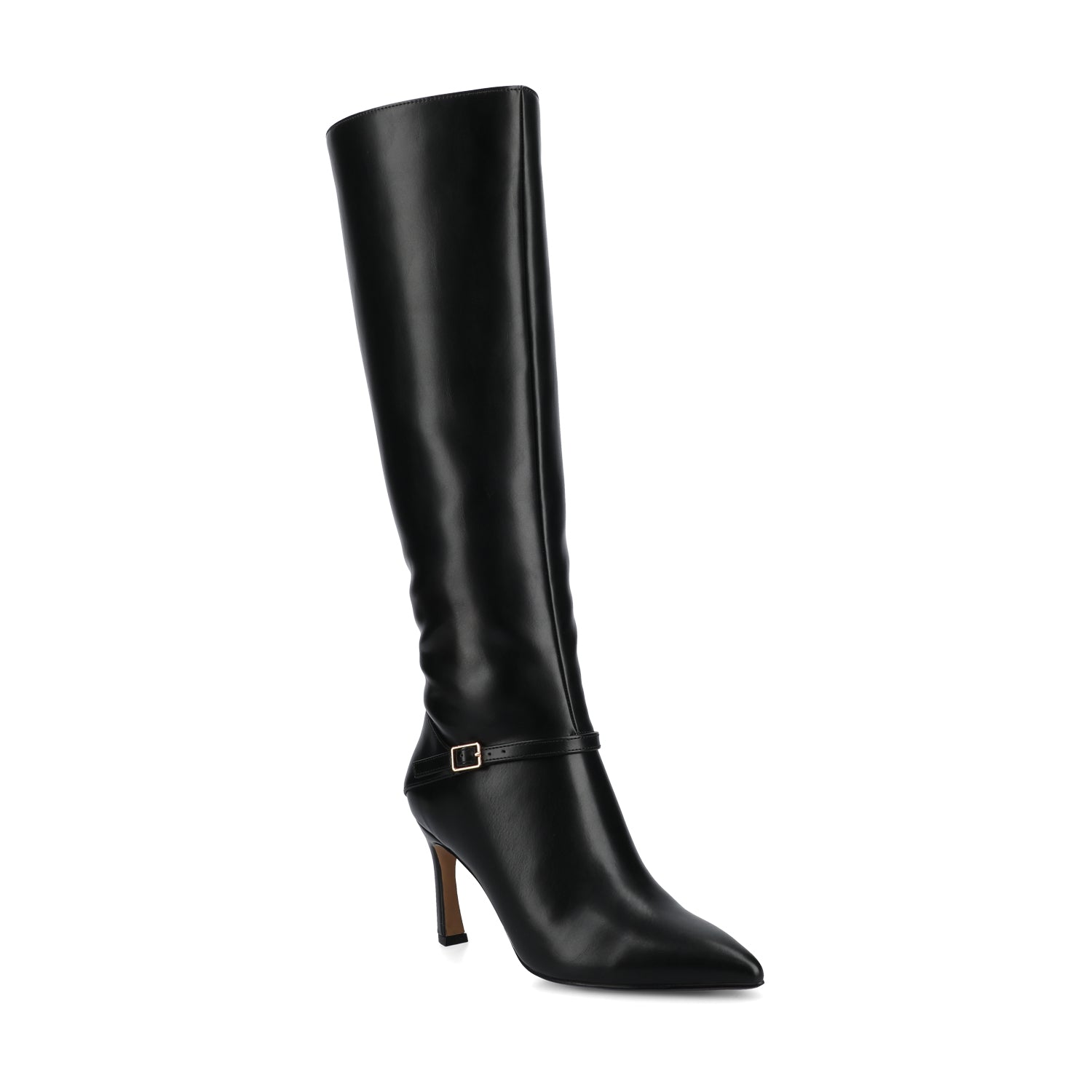 ELARA KNEE HIGH DRESS BOOT IN WIDE-Black